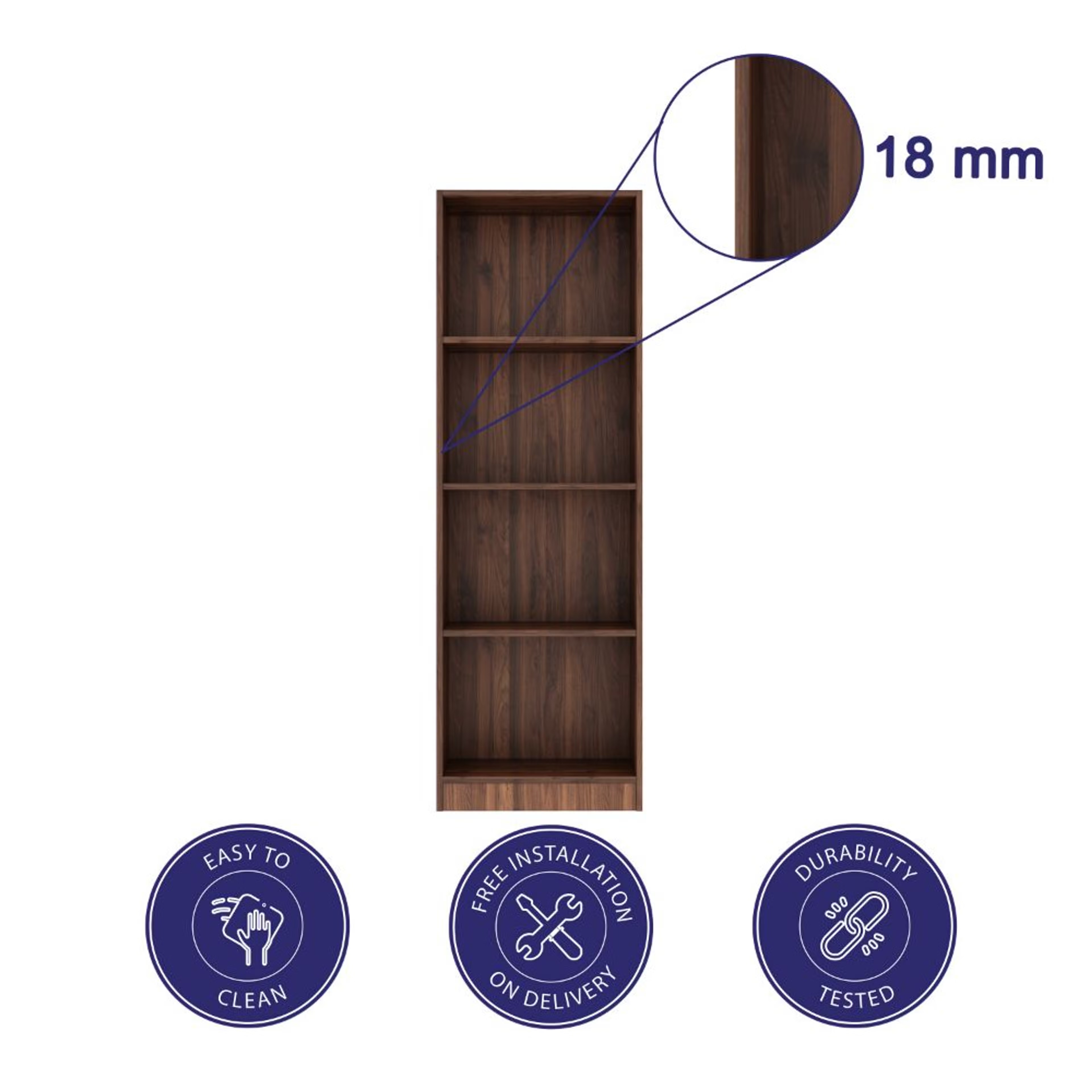 Wakefit Hardy Engineered Wood Bookshelf 5 Wakefit Hardy Engineered Wood Bookshelf