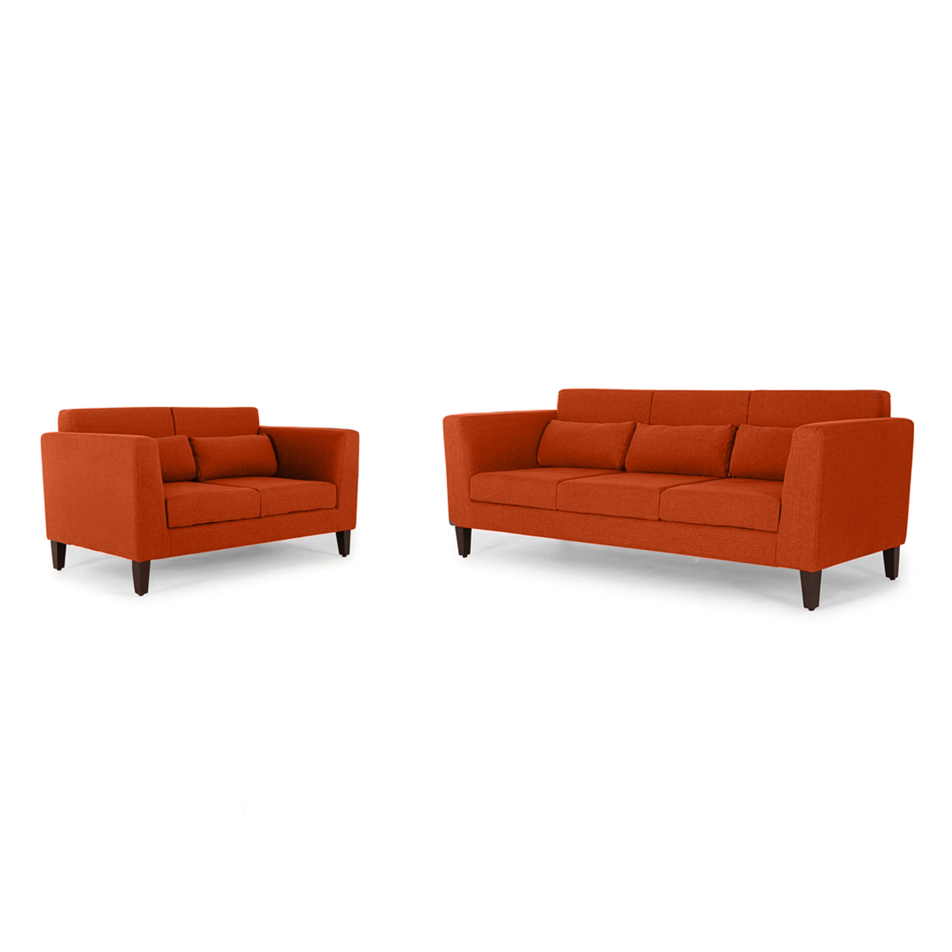 Wakefit Snoozepro Sofa Set (3+2) Terracotta Regular, 3 Seater + 2 Seater, Terracotta