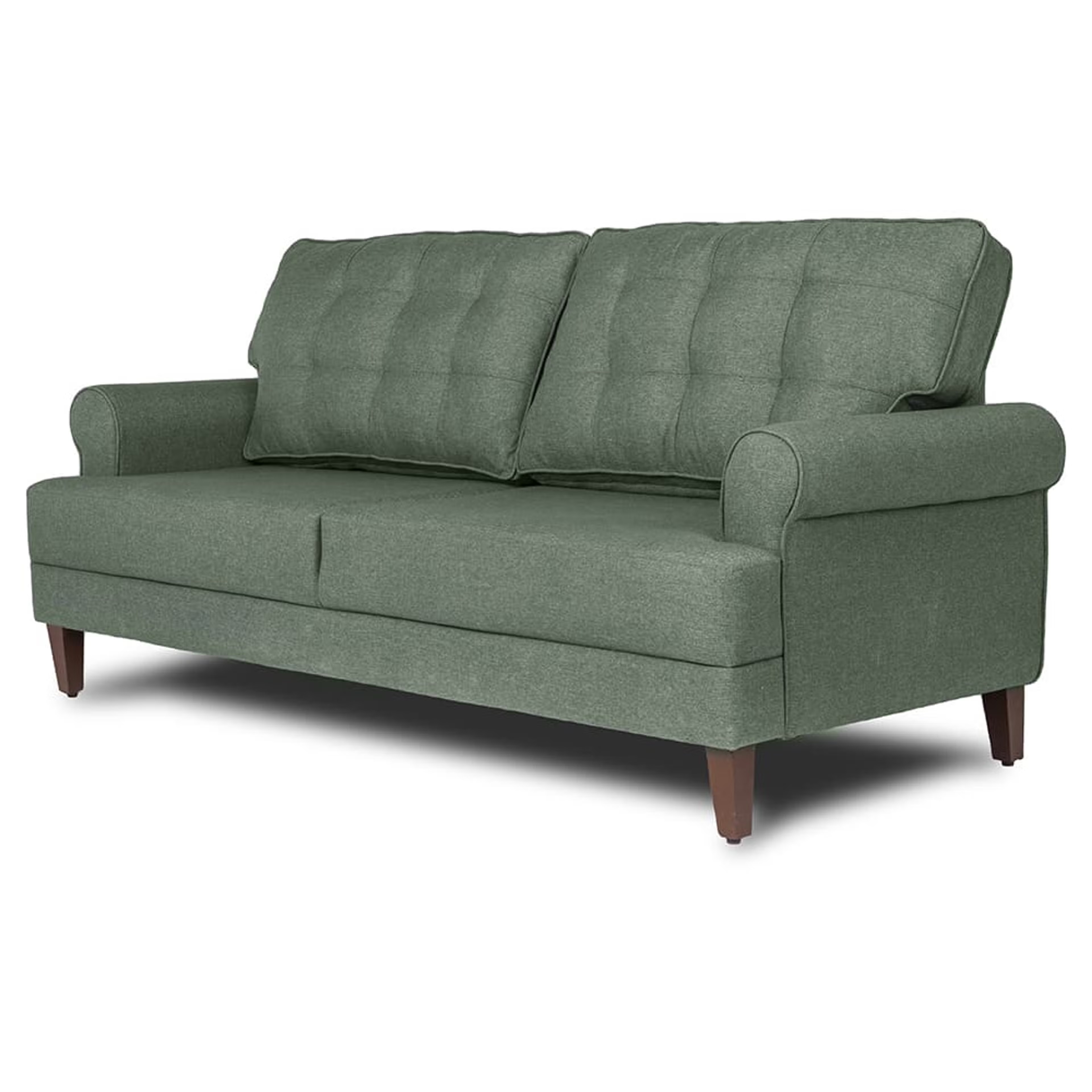 Wakefit Dreamer Sofa Set (3+1+1) Regular, 3 + 1 + 1, Omega Green