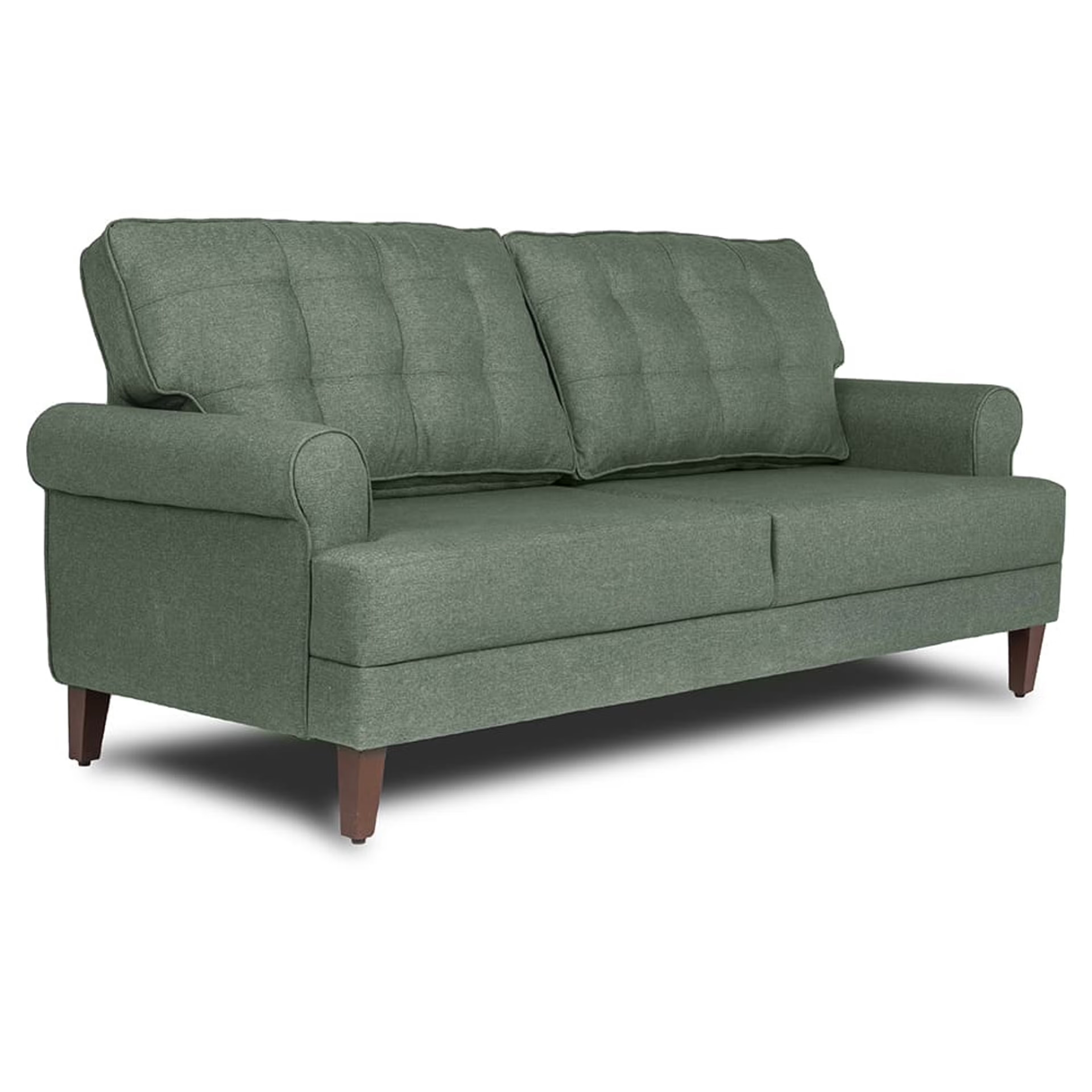 Wakefit Dreamer Sofa Set (3+1+1) Regular, 3 + 1 + 1, Omega Green