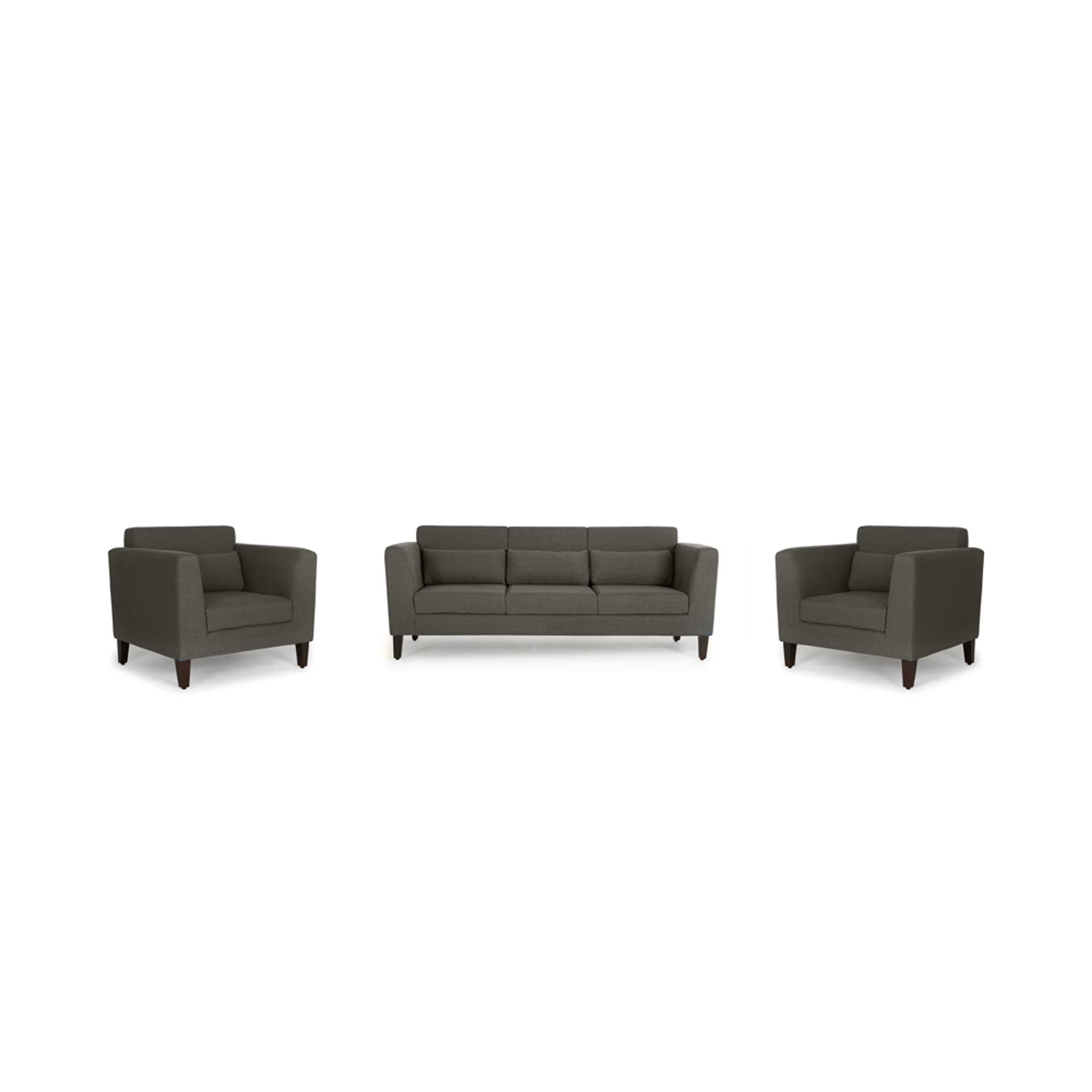 Home 45 Wakefit Snoozepro Sofa Set (3+1+1) Ash Grey Regular, 3 Seater + 1 Seater + 1 Seater, Ash Grey