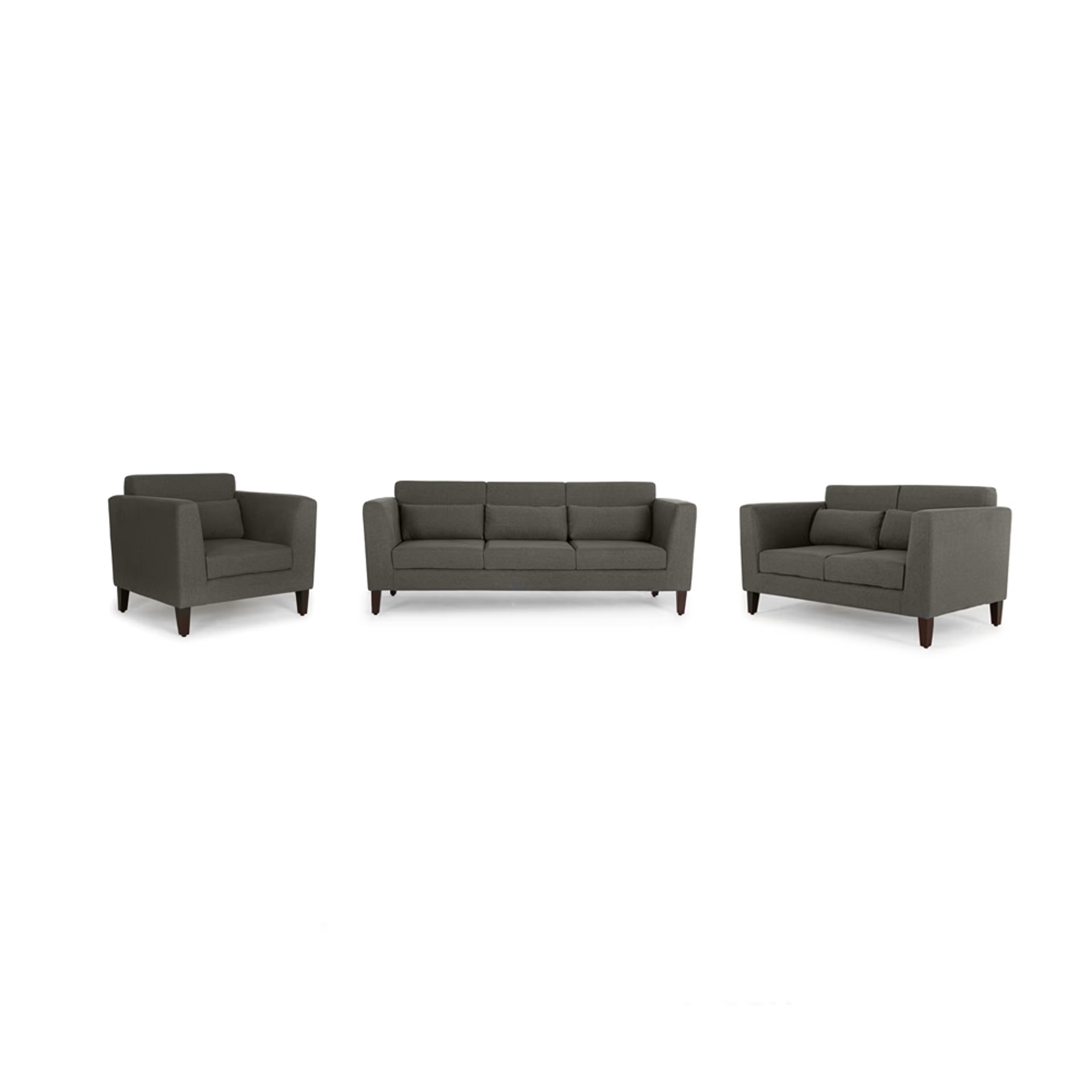 Wakefit Snoozepro Sofa Set (3+2+1) Ash Grey Regular, 3 Seater + 2 Seater + 1 Seater, Ash Grey