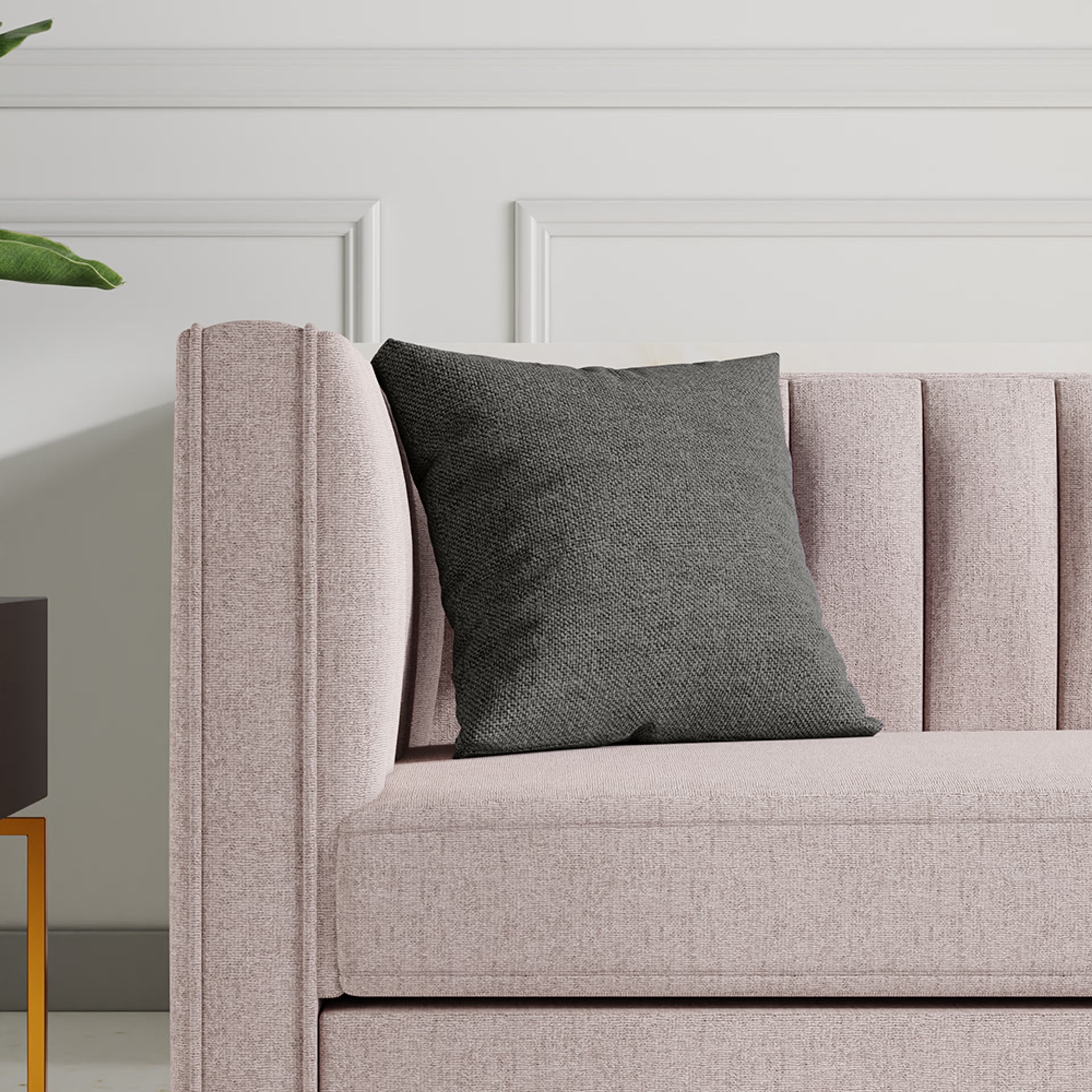 Home 40 Wakefit Premium Cushion Cover Omega Grey 16x16 Set of 5 set of 5, Grey