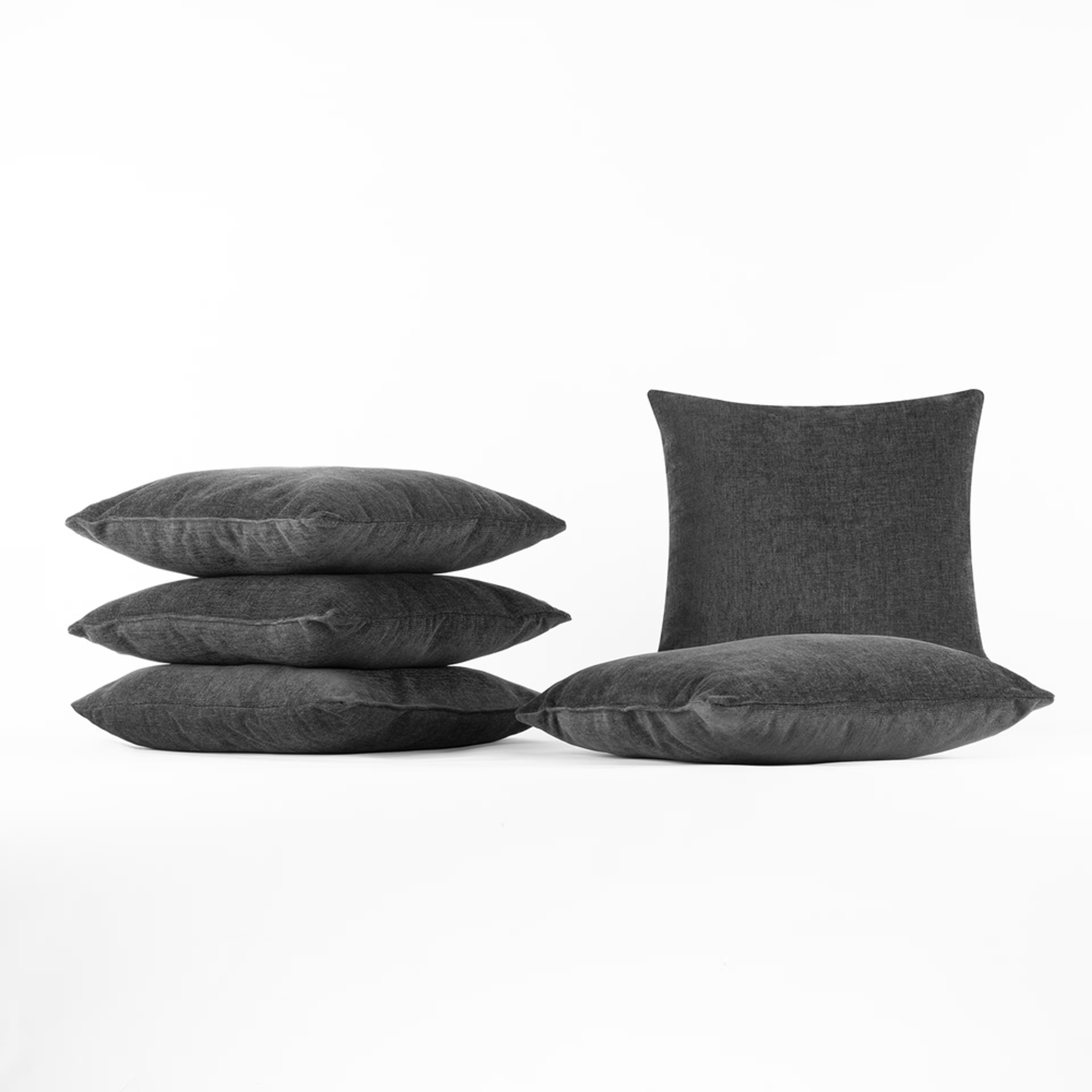 Wakefit Premium Cushion Cover Mol Grey 16x16 Set of 5 set of 5, Grey 6 Wakefit Premium Cushion Cover Mol Grey 16x16 Set of 5 set of 5, Grey