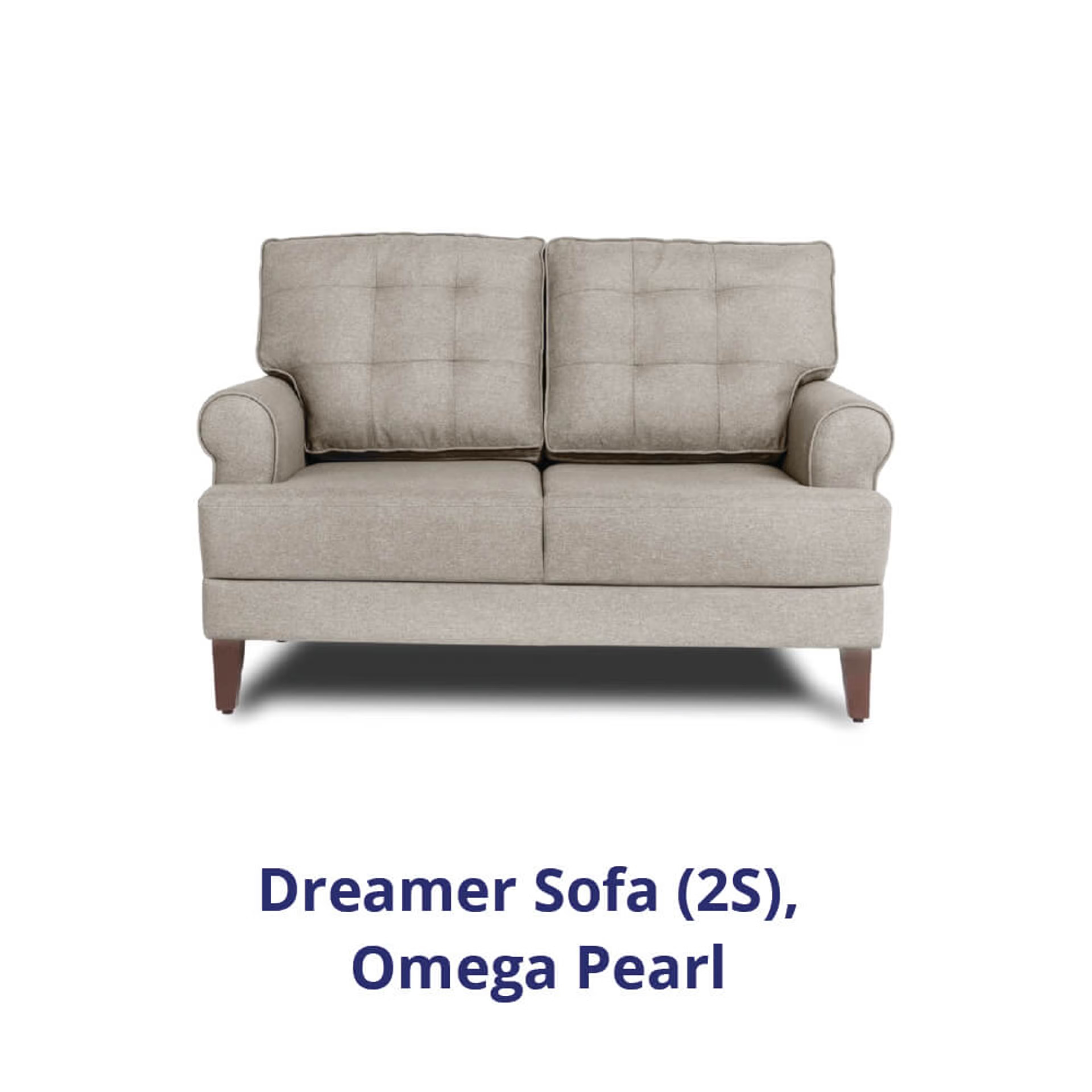 Wakefit Dreamer Sofa - Two Seater Regular, 2, Omega Pearl