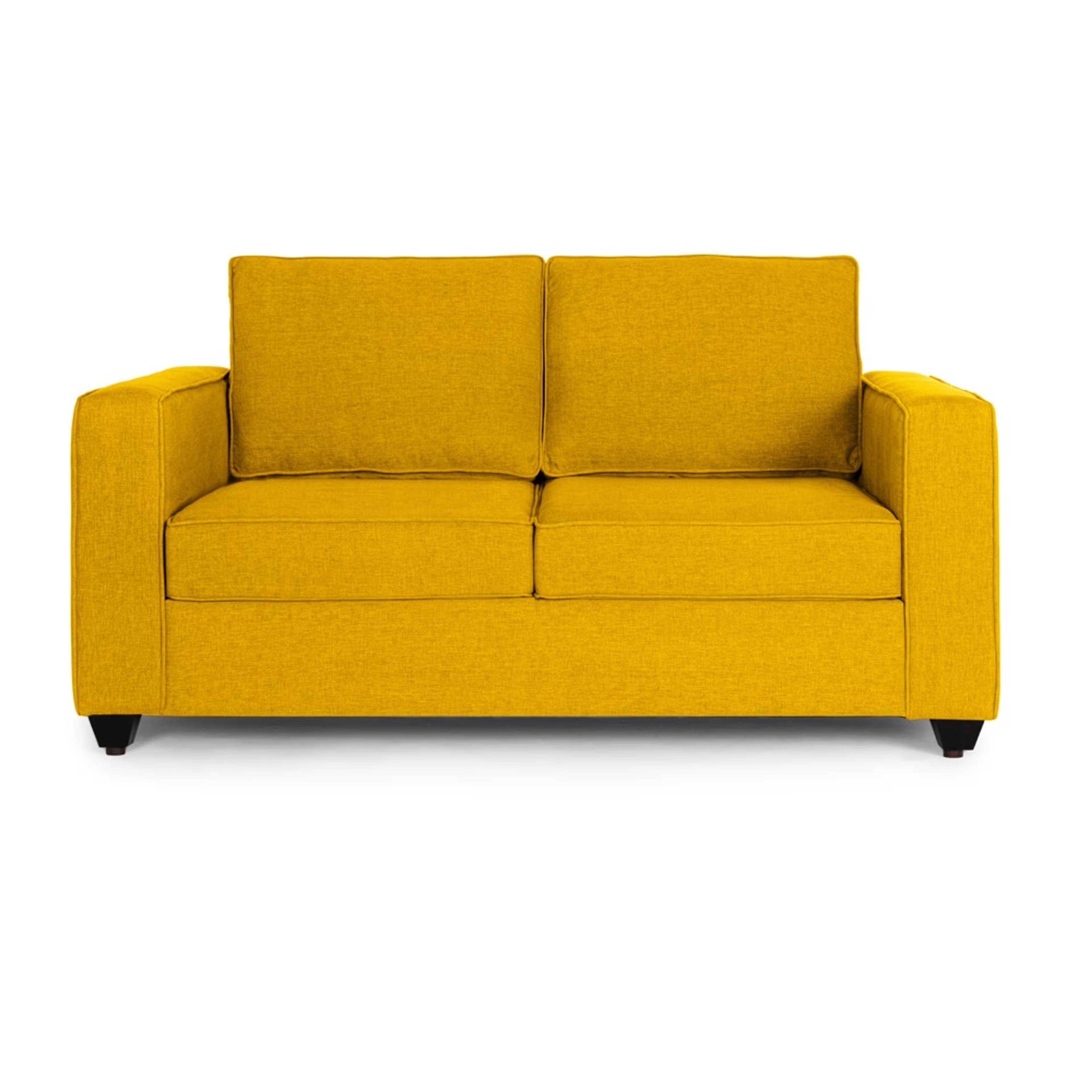 Wakefit Napper Sofa - Two Seater Chrome Yellow Regular, Without Storage, 2, Chrome Yellow