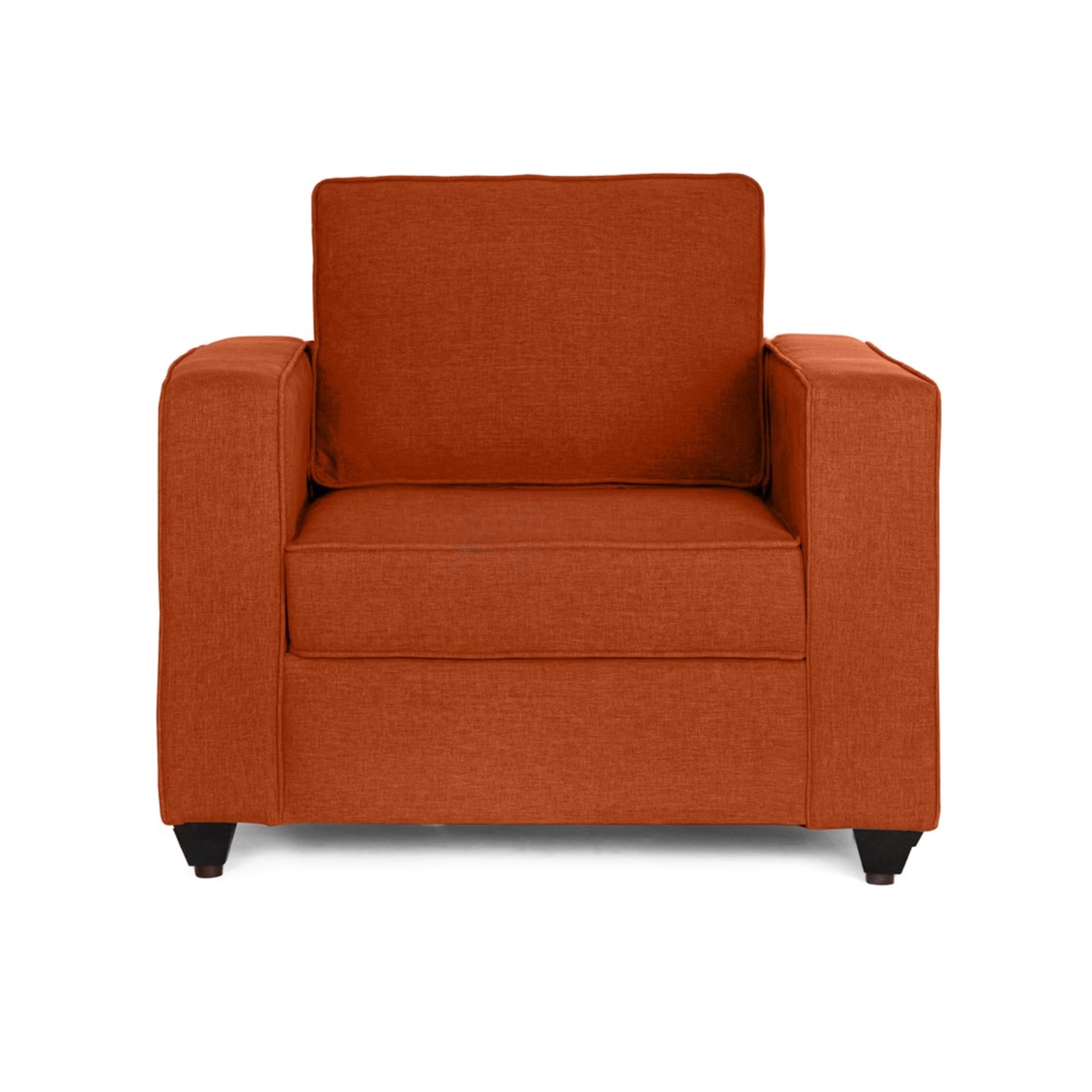 Home 43 Wakefit Napper Sofa -Single Seater Terracotta Regular, Without Storage, 1, Terracotta