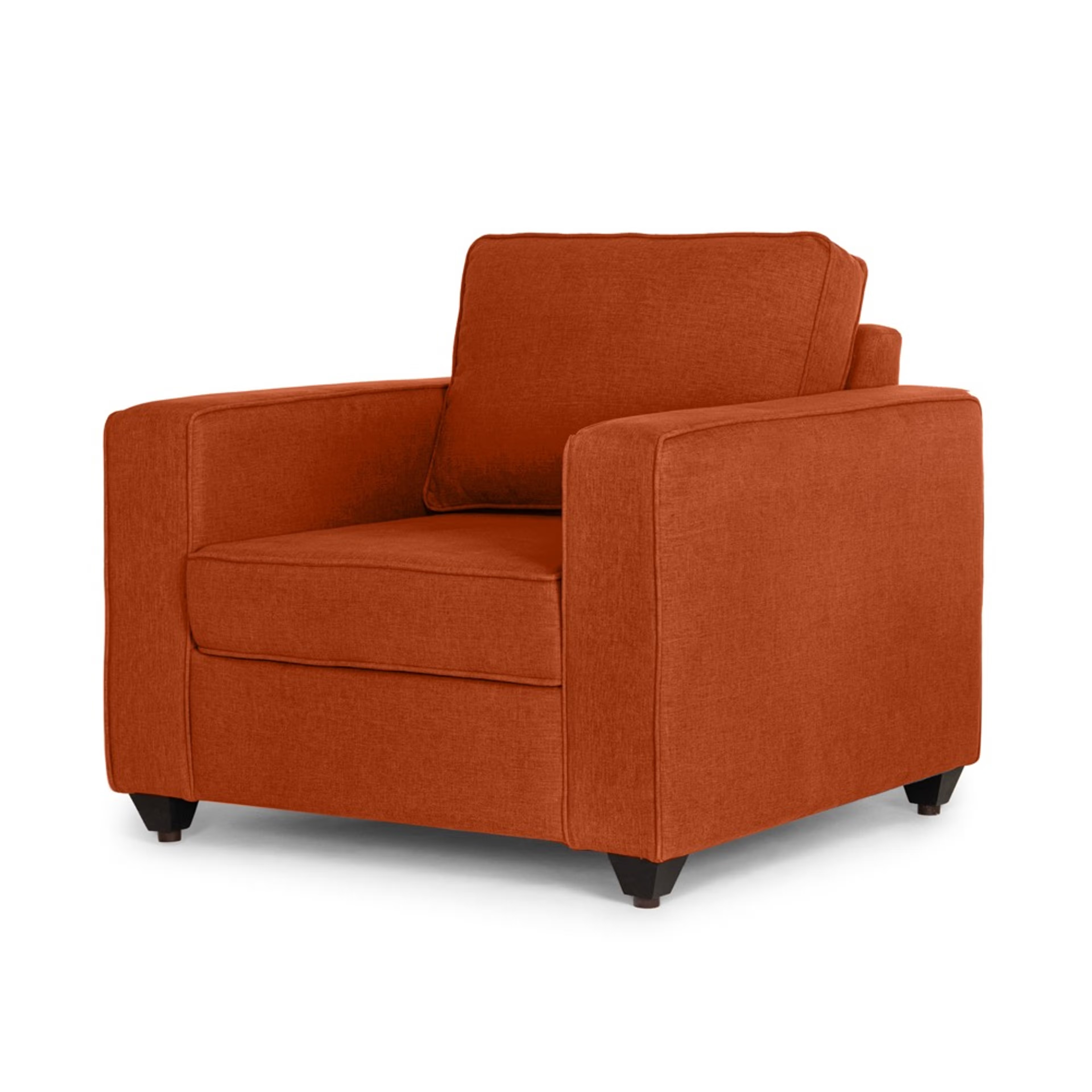 Home 44 Wakefit Napper Sofa -Single Seater Terracotta Regular, Without Storage, 1, Terracotta
