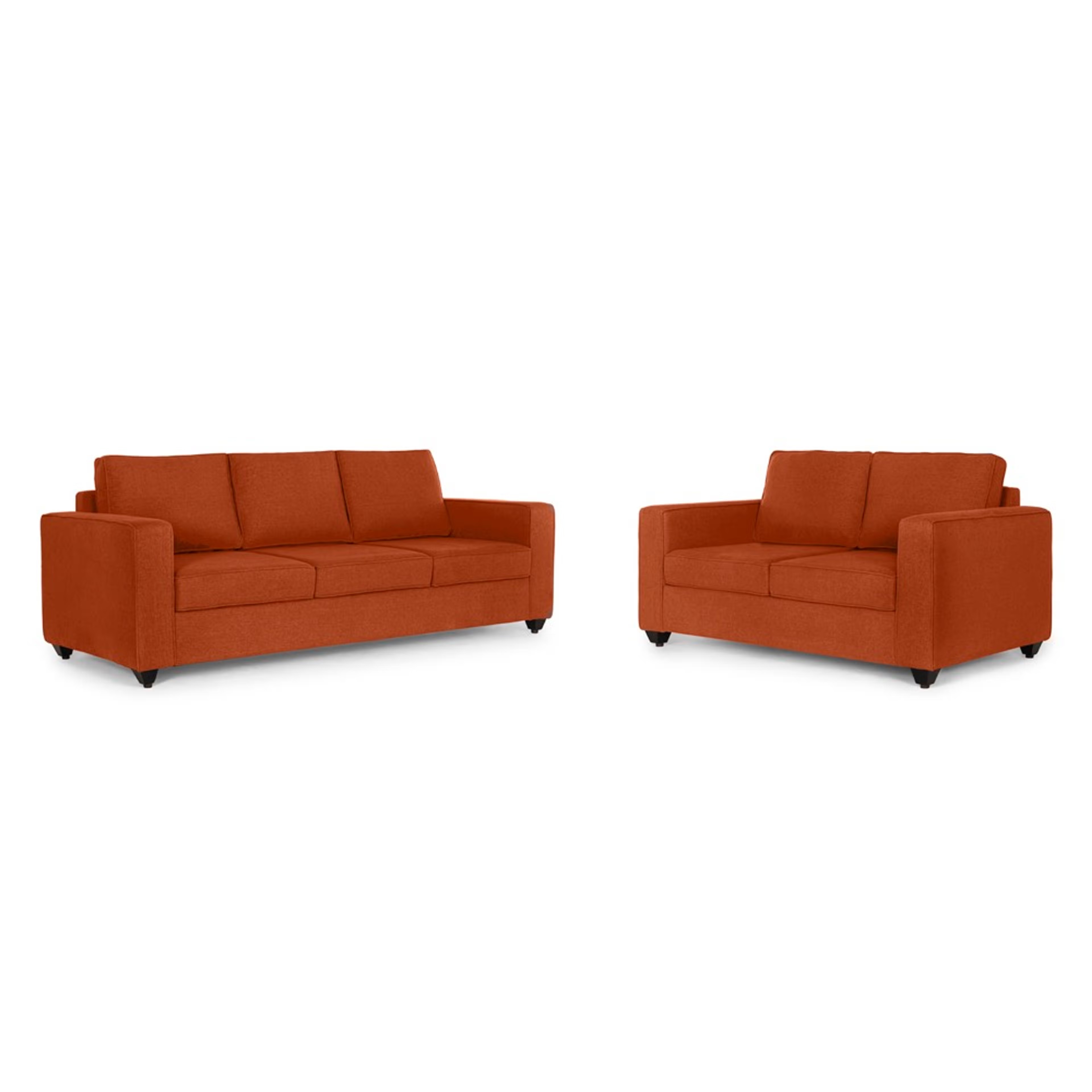Wakefit Napper Sofa Set (3+2) Terracotta Regular, Without Storage, 3+2, Terracotta