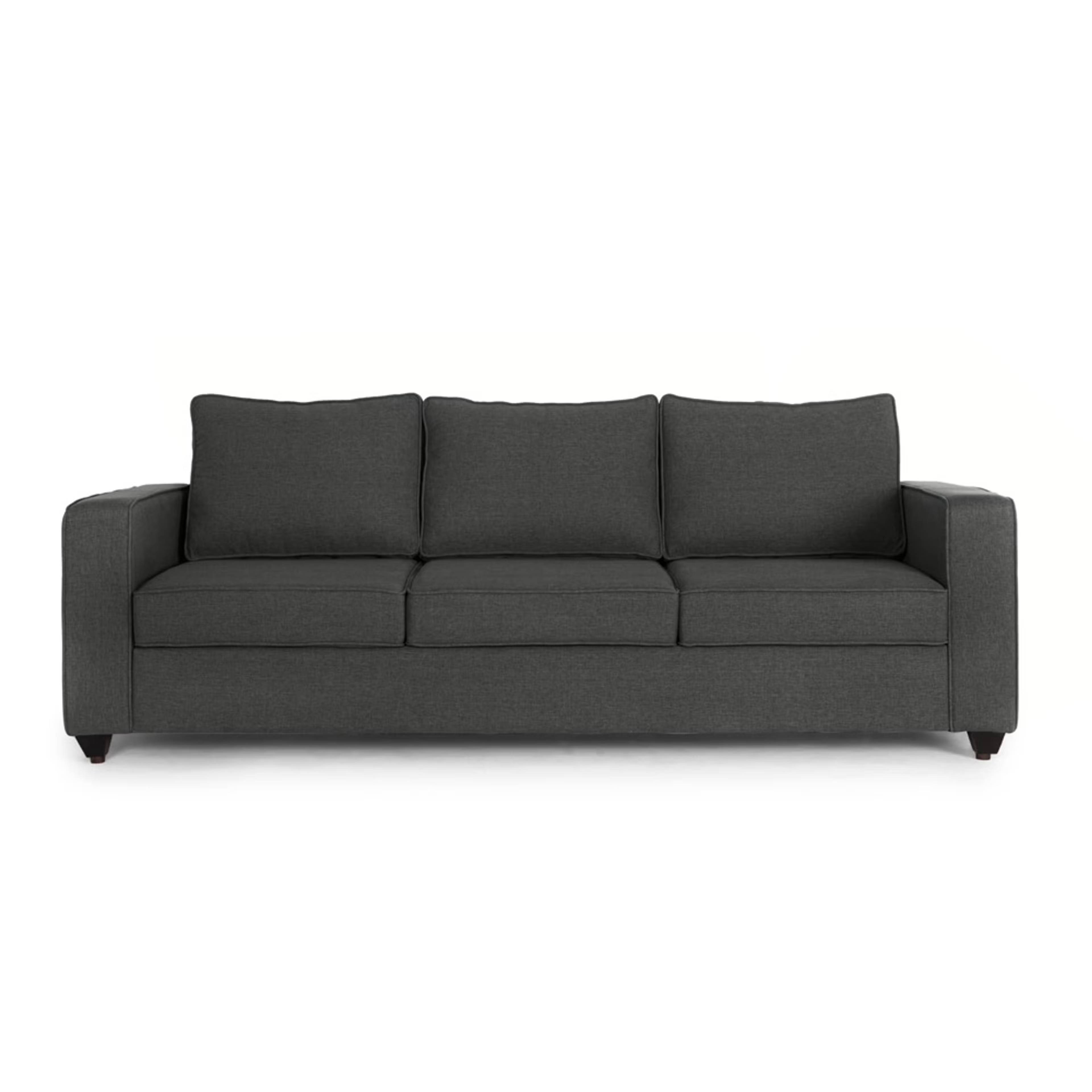 Home 36 Wakefit Napper Sofa - Three Seater Ash Grey Regular, Without Storage, 3, Ash Grey