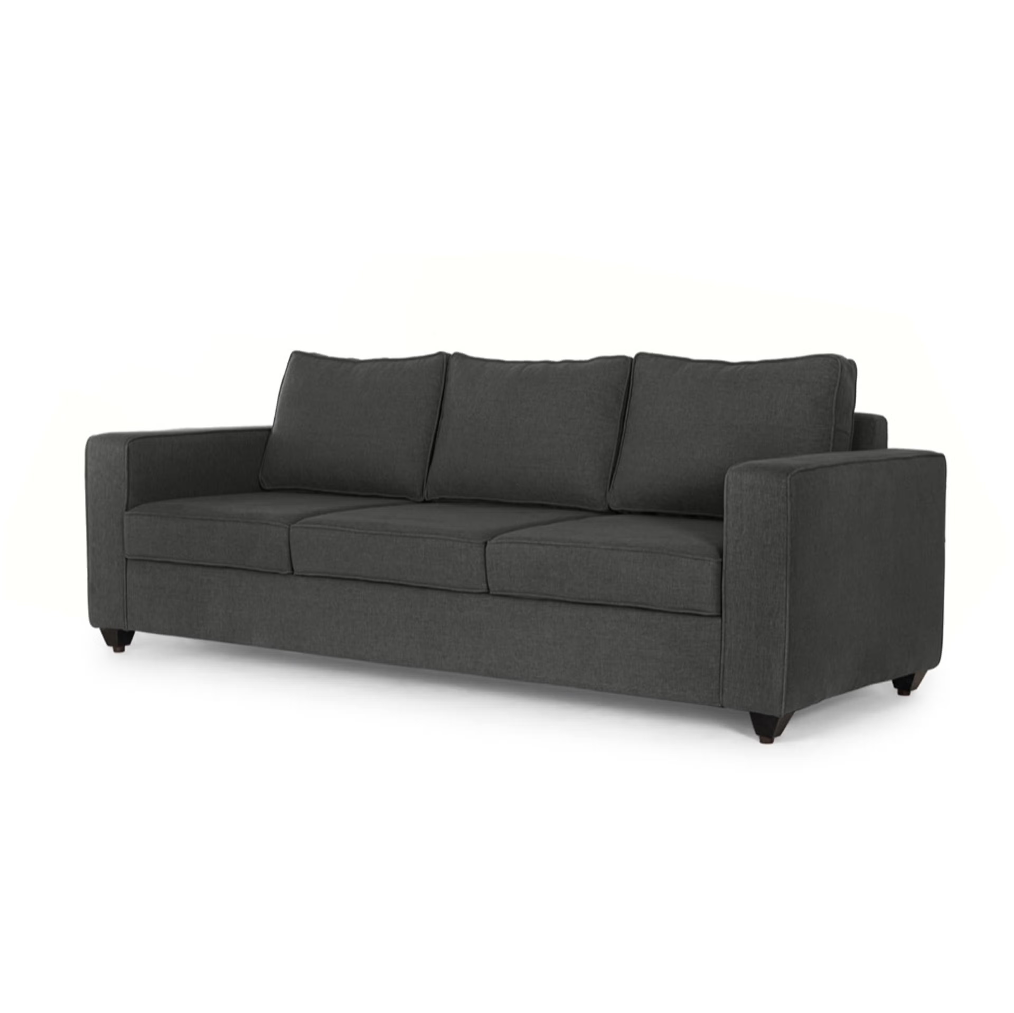Home 37 Wakefit Napper Sofa - Three Seater Ash Grey Regular, Without Storage, 3, Ash Grey