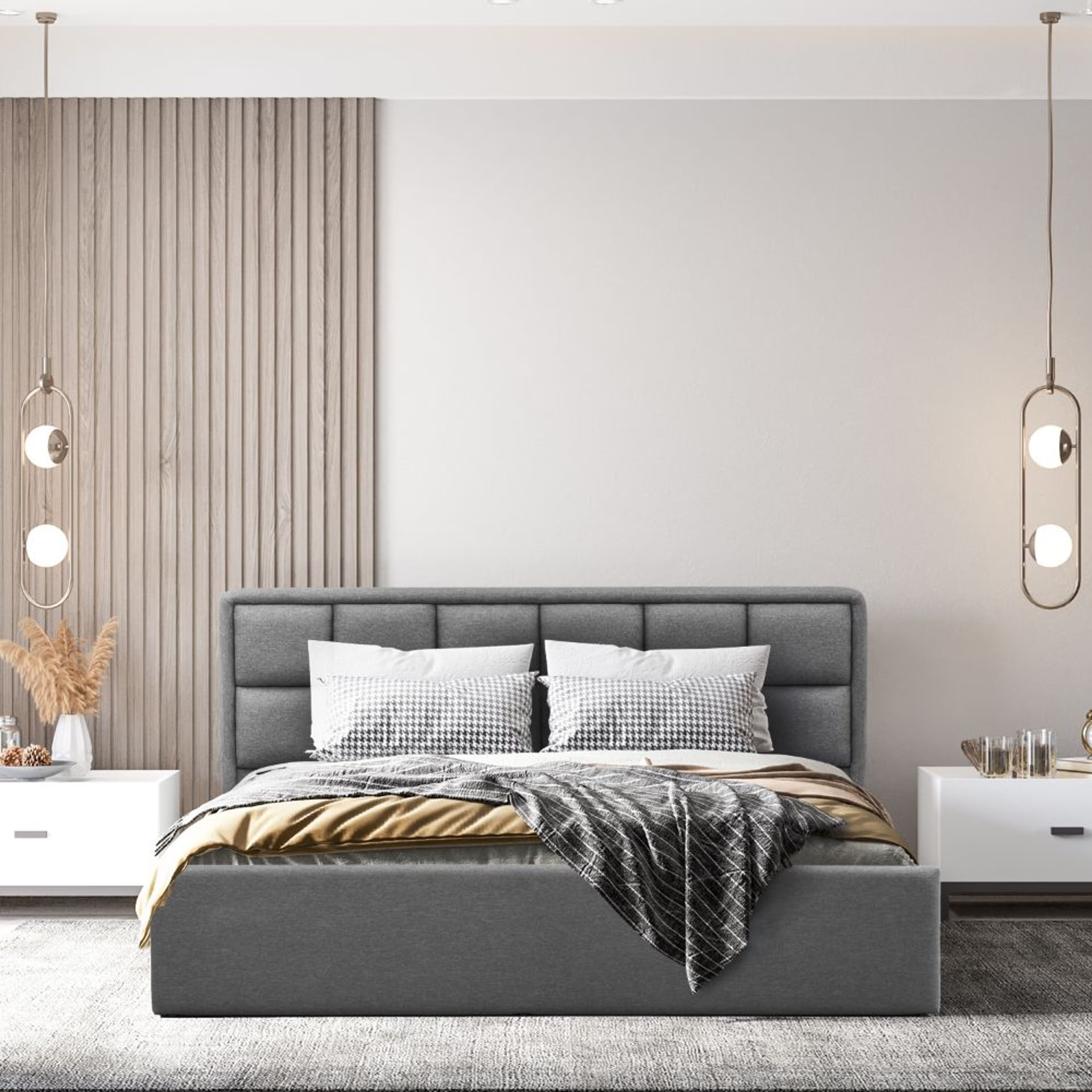 Wakefit Surma Queen Size Storage Upholstered Bed Queen - 78" x 60\