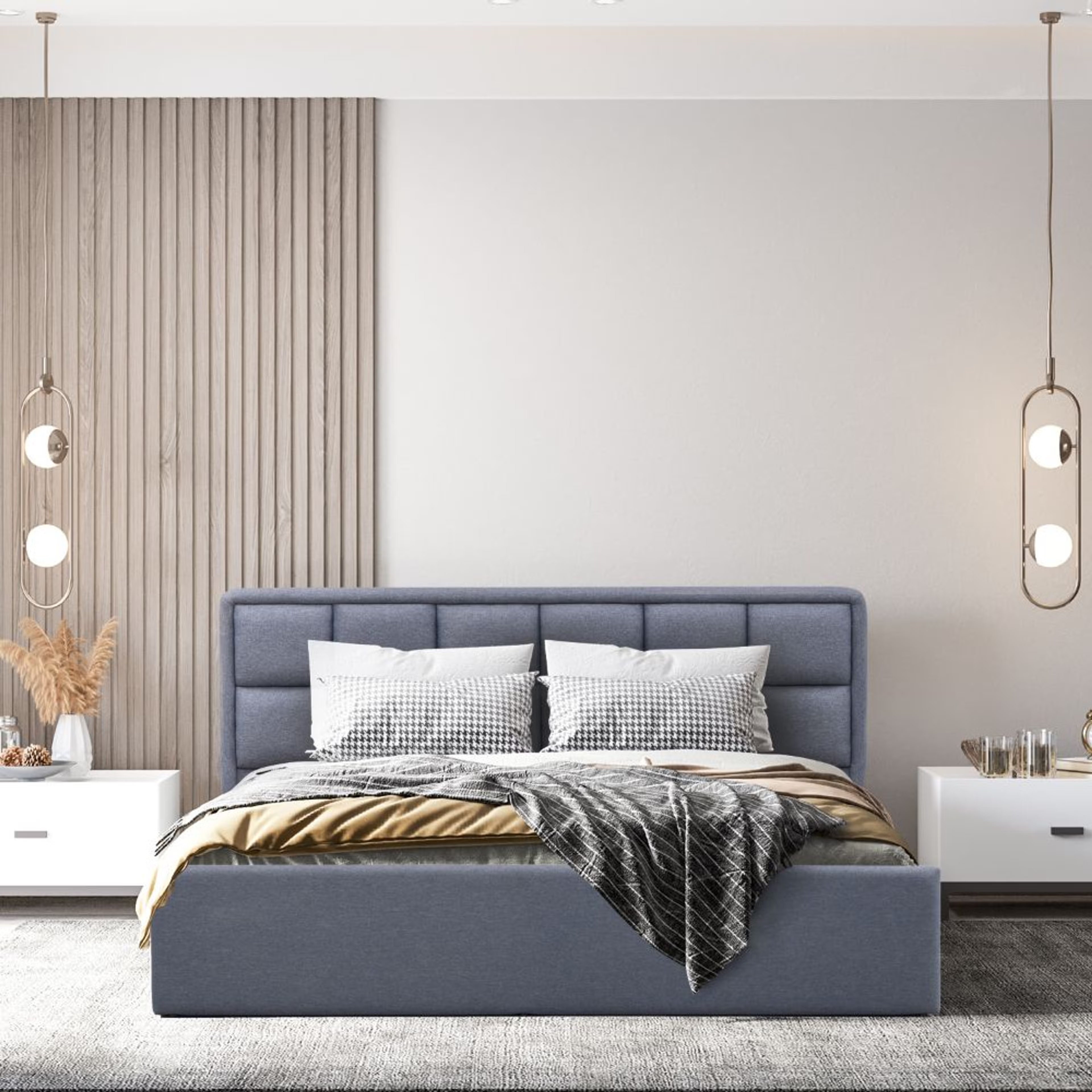 Wakefit Surma Queen Size Storage Upholstered Bed Queen - 78" x 60\