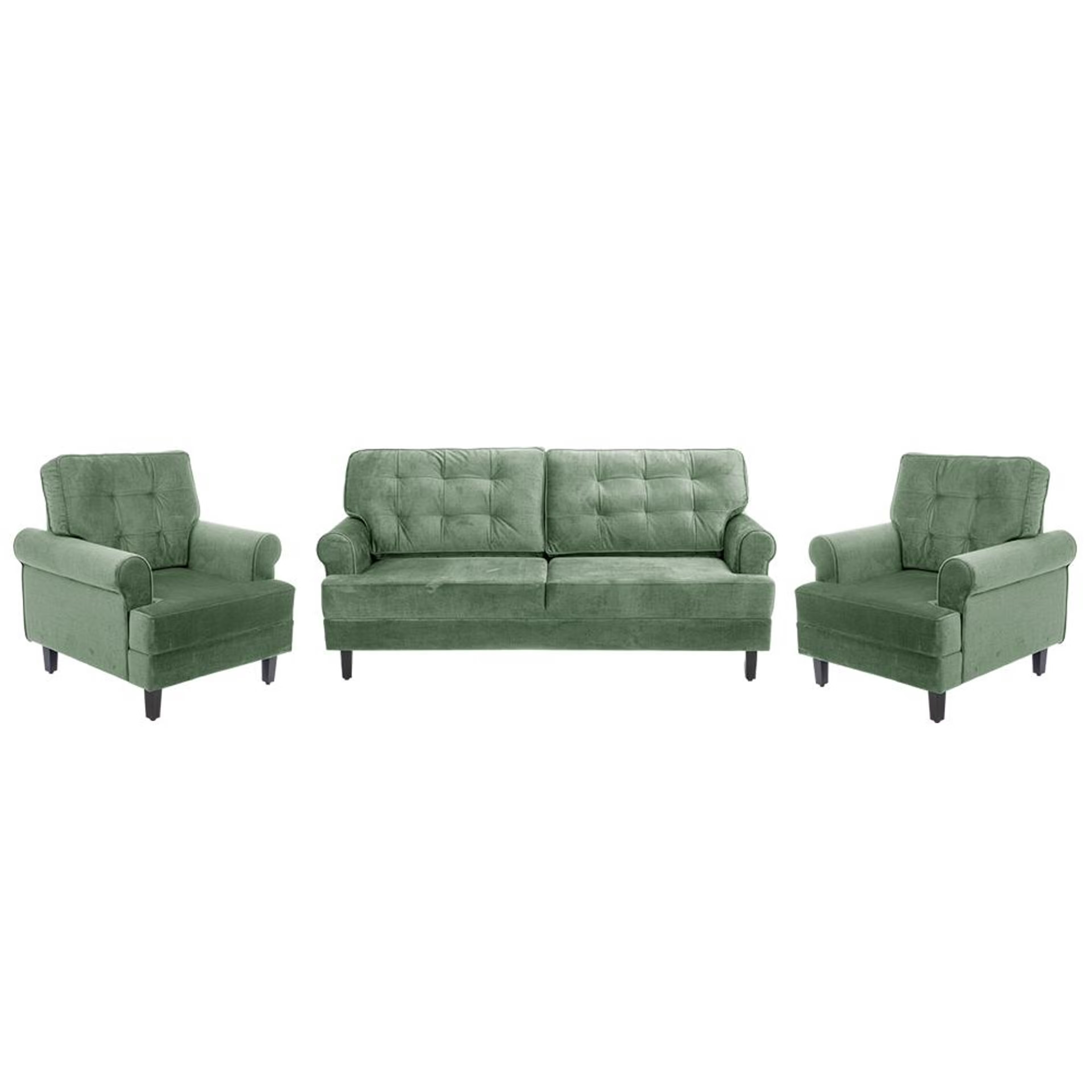 Home 34 Wakefit Dreamer Plus Sofa Set - (3+1+1) Regular, Set (3+1+1), Green