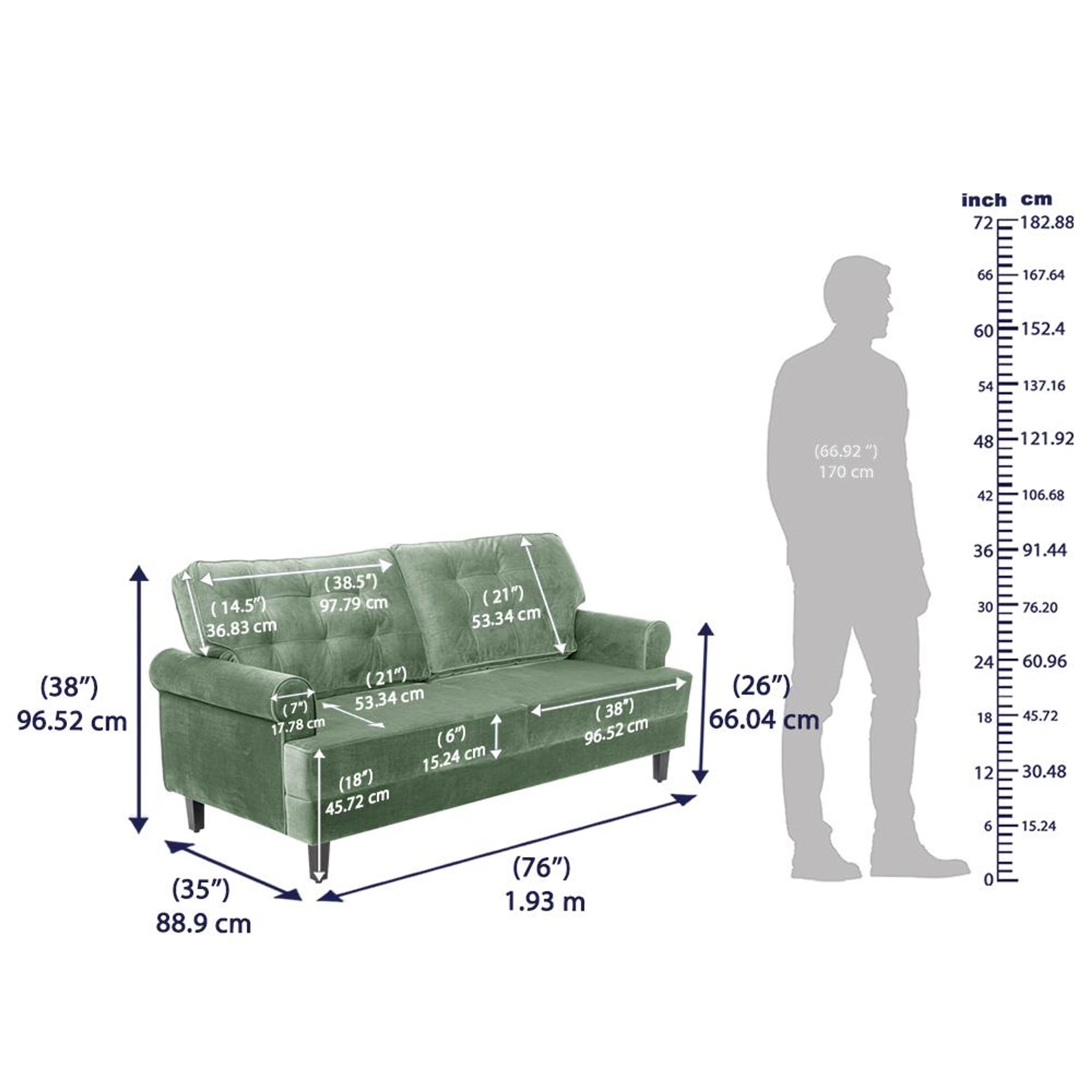 Wakefit Dreamer Plus Sofa Set - (3+2+1) Regular, Set (3+2+1), Green