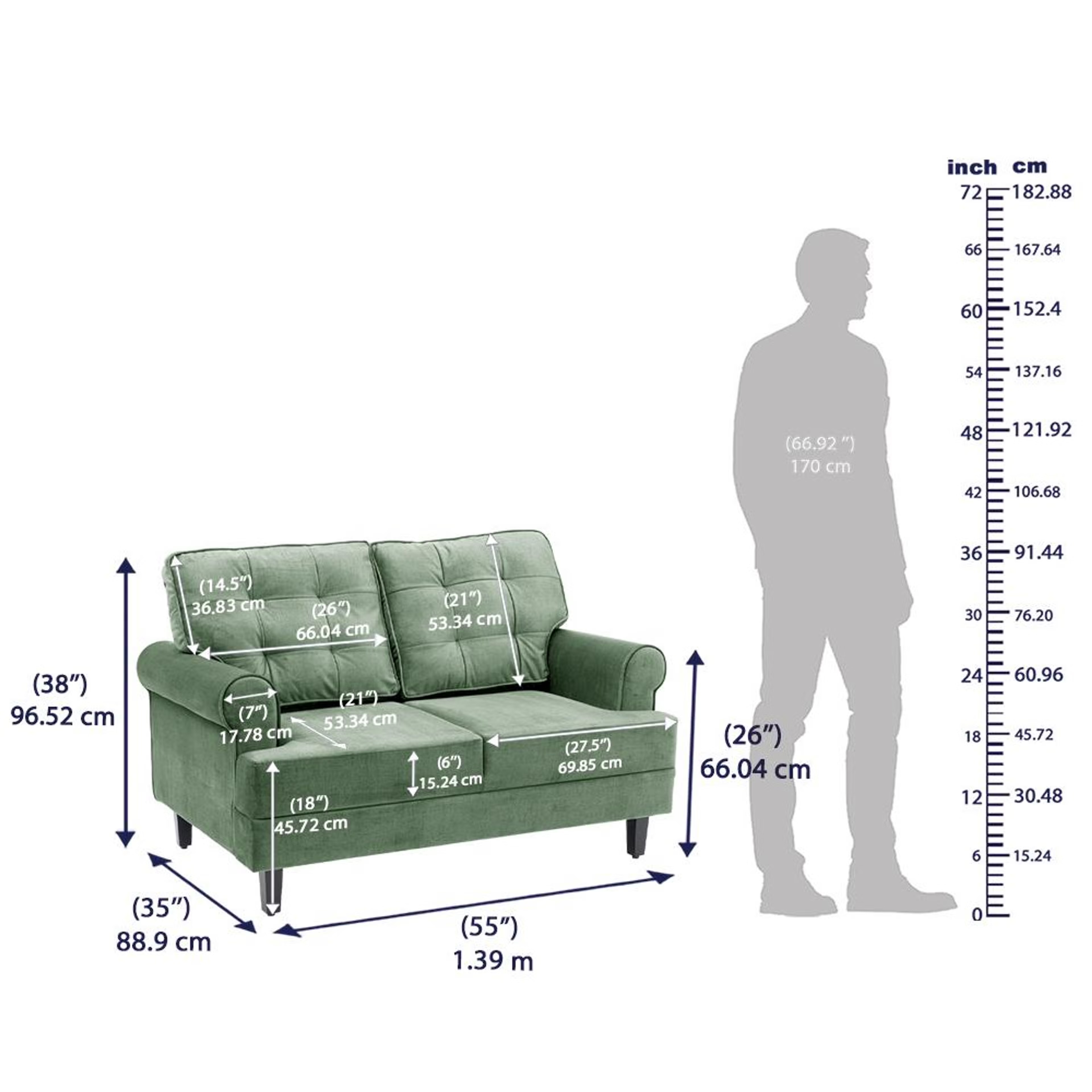 Wakefit Dreamer Plus Sofa Set - (3+2+1) Regular, Set (3+2+1), Green