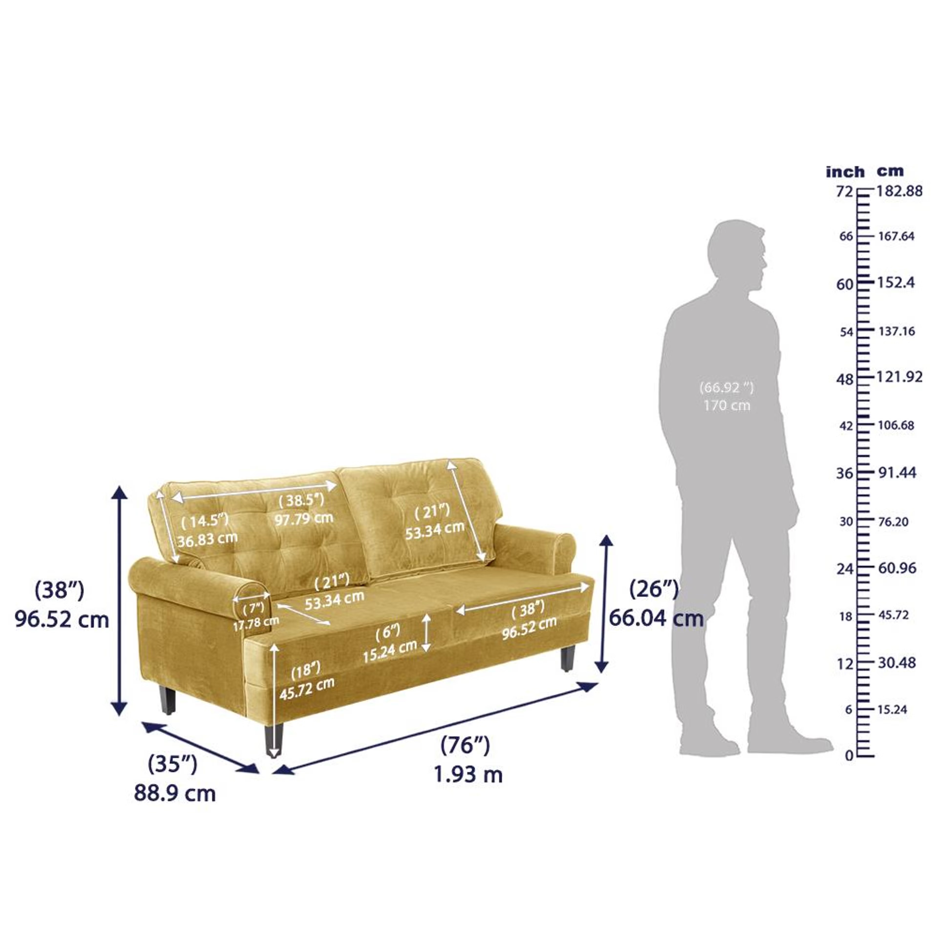 Home 29 Wakefit Dreamer Plus Sofa Set - (3+2+1) Regular, Set (3+2+1), Yellow