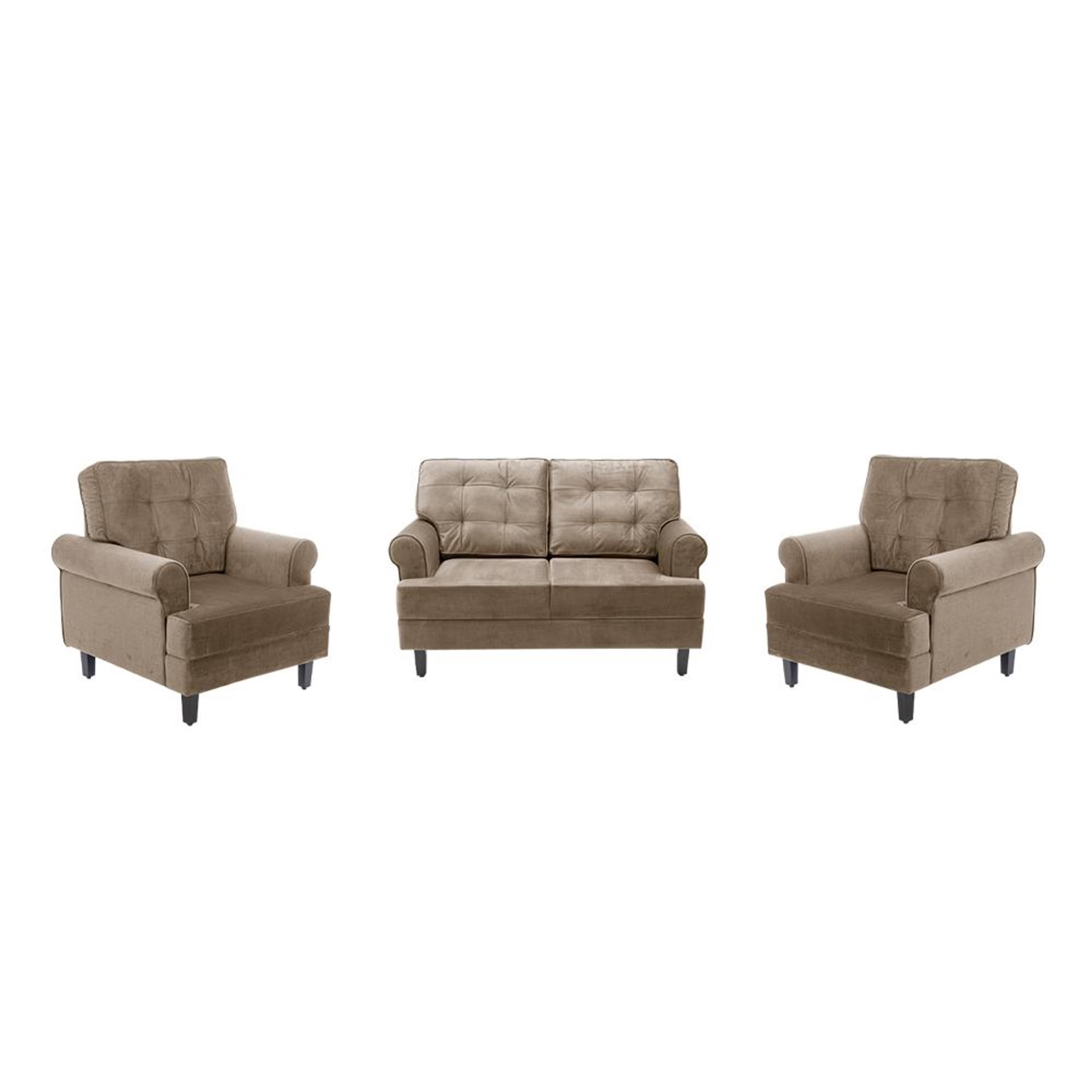 Wakefit Dreamer Plus Sofa Set - (2+1+1) Regular, Set (2+1+1), Mocha Brown