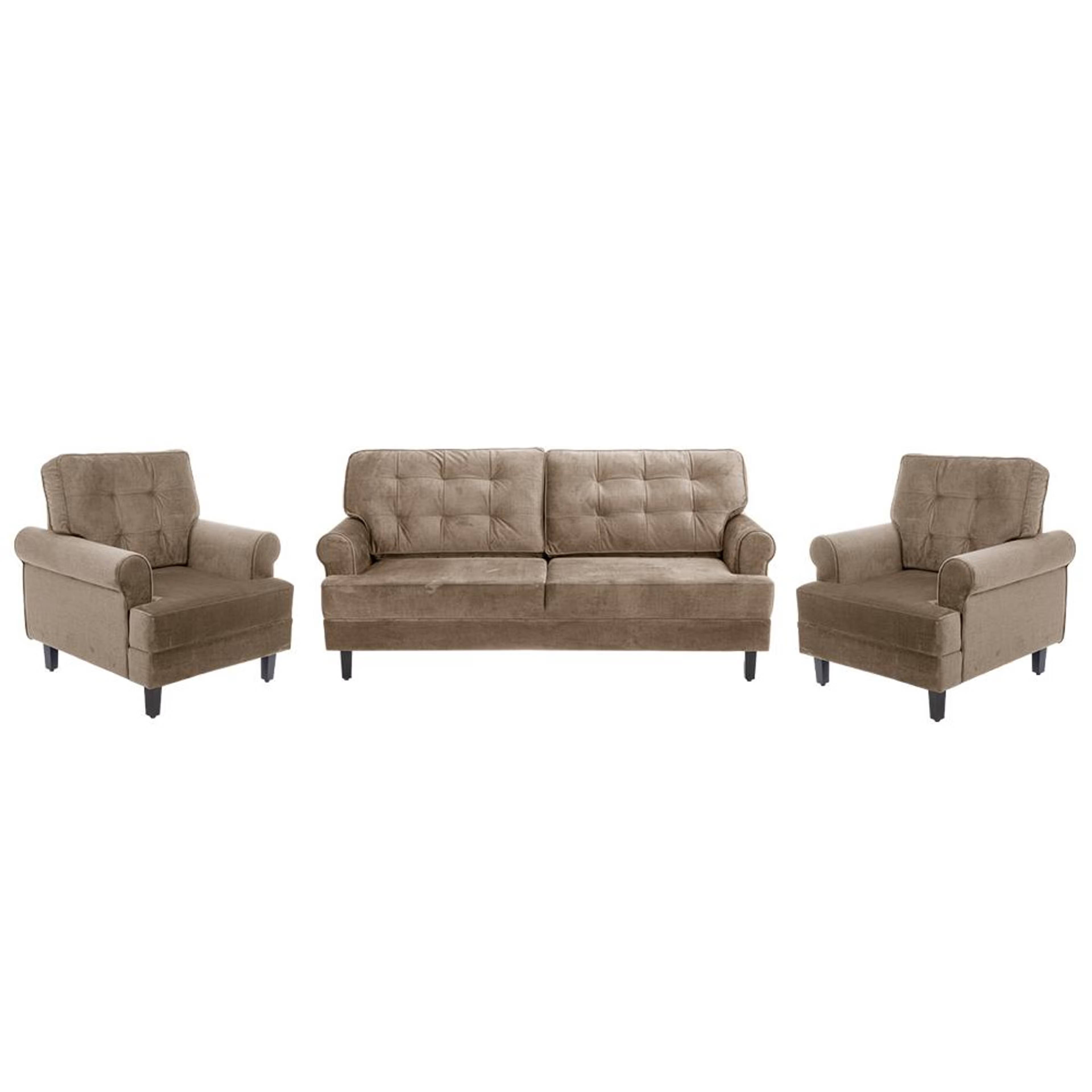 Wakefit Dreamer Plus Sofa Set - (3+1+1) Regular, Set (3+1+1), Mocha Brown