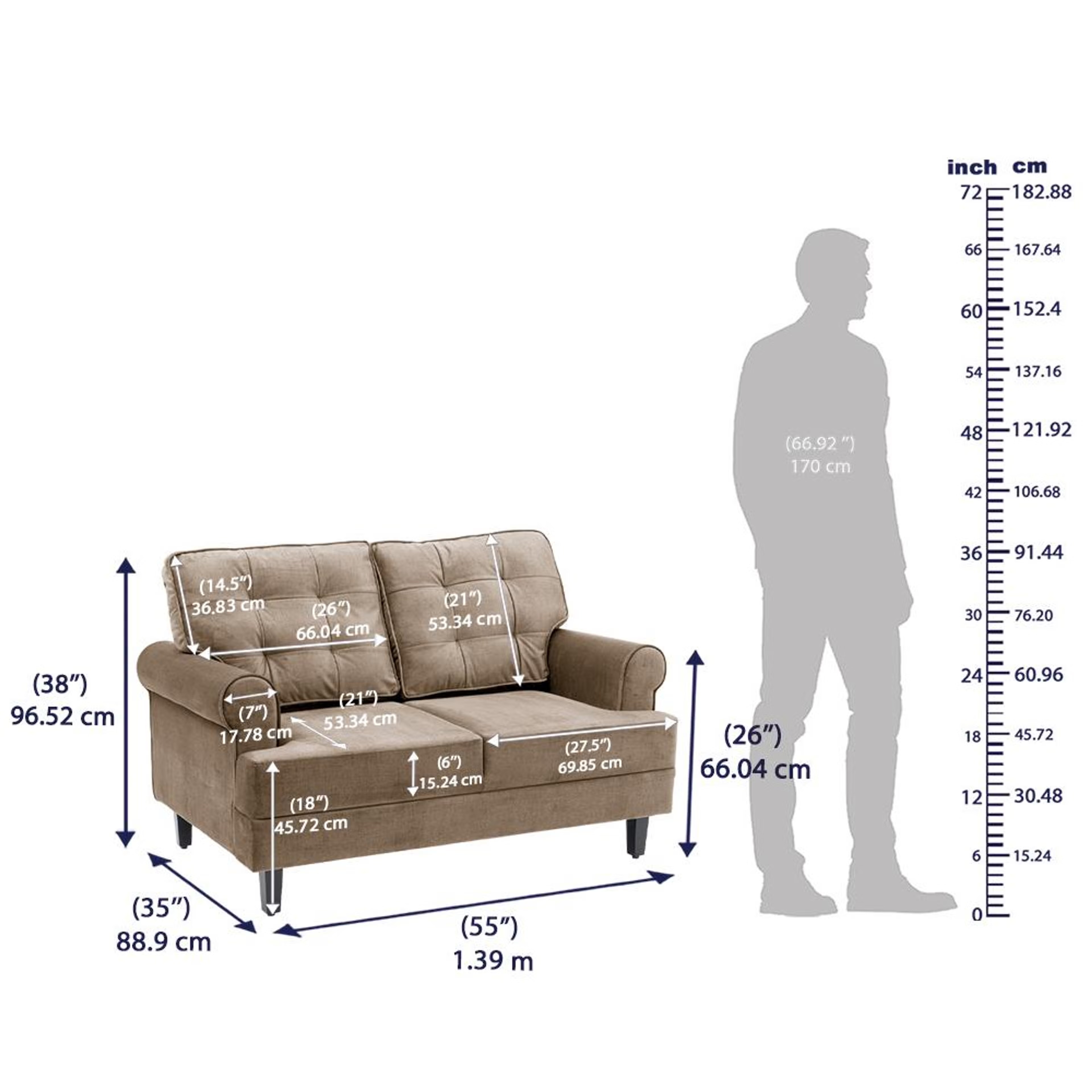 Home 30 Wakefit Dreamer Plus Sofa Set - (3+2+1) Regular, Set (3+2+1), Mocha Brown