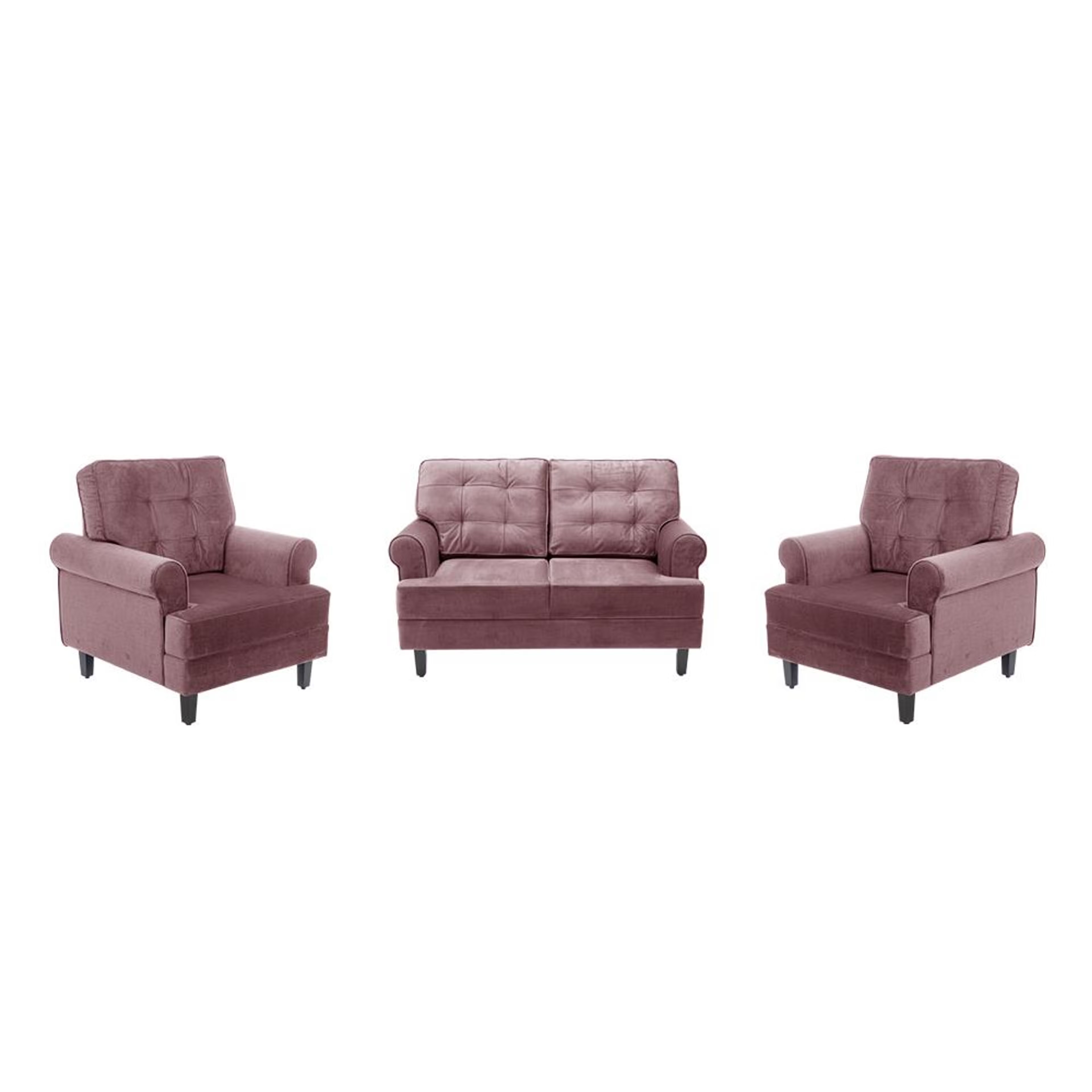Wakefit Dreamer Plus Sofa Set - (2+1+1) Regular, Set (2+1+1), Rose Brown