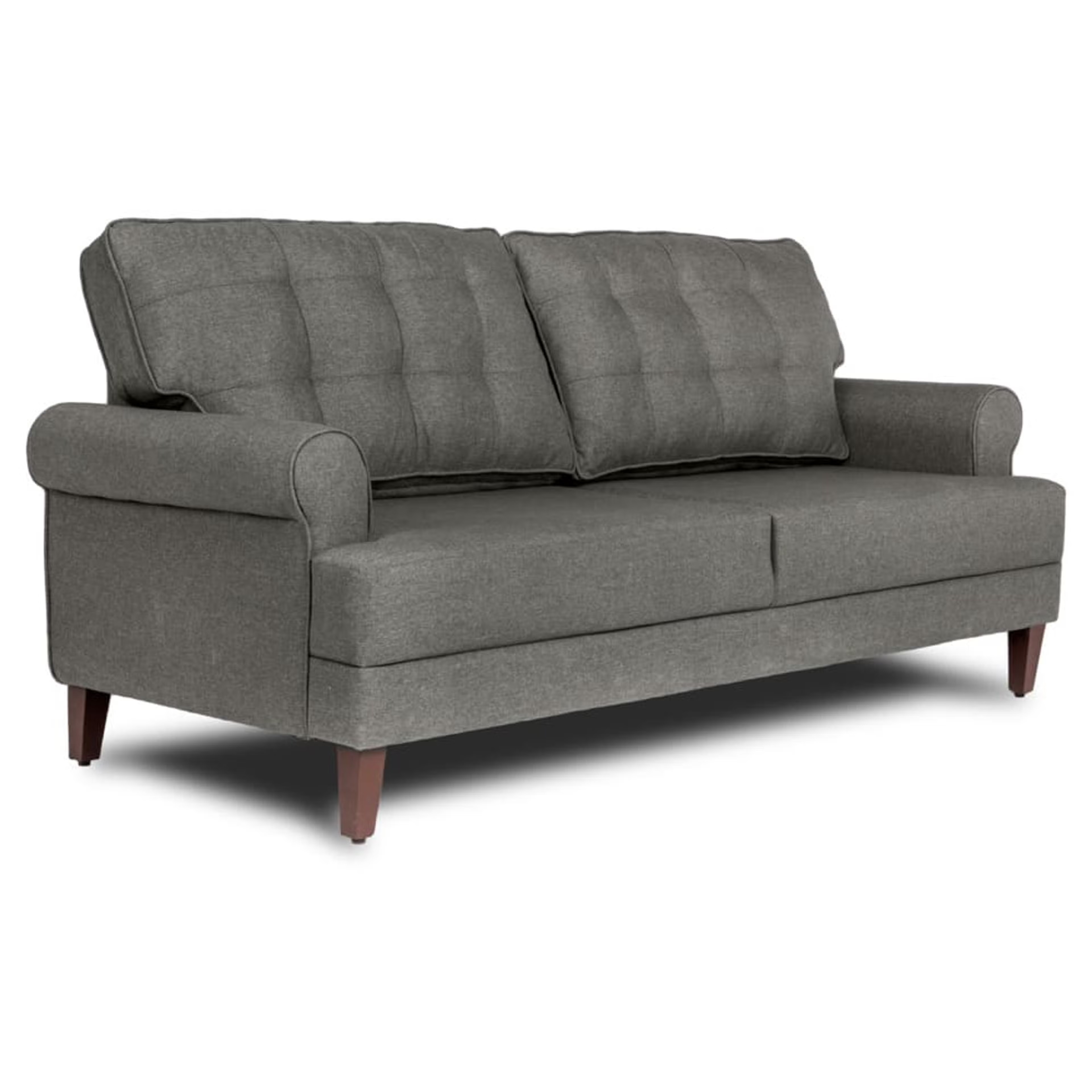 Wakefit Dreamer Sofa - Three Seater Regular, 3, Omega Grey