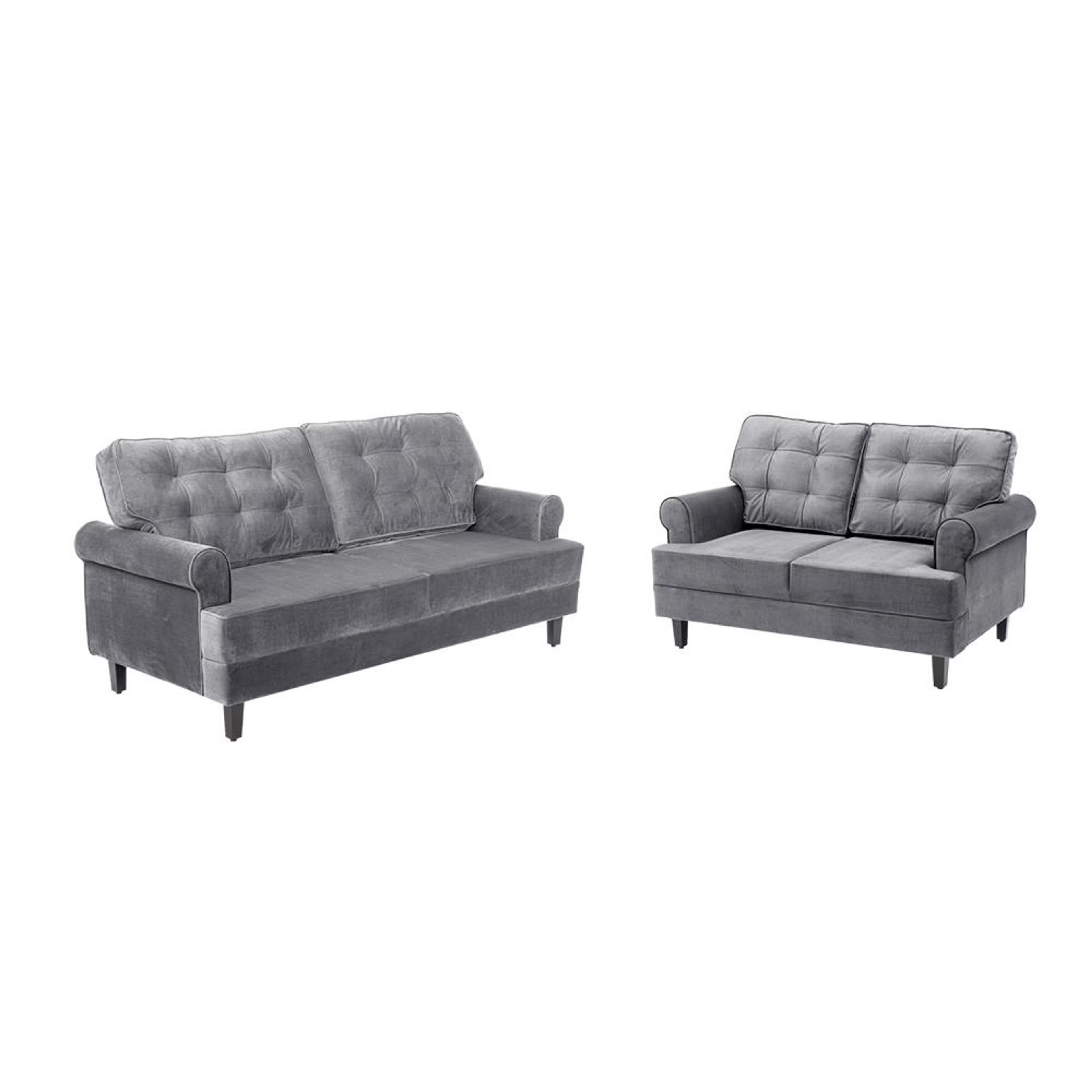 Wakefit Dreamer Plus Sofa Set - (3+2) Regular, Set (3+2), Charcoal Grey
