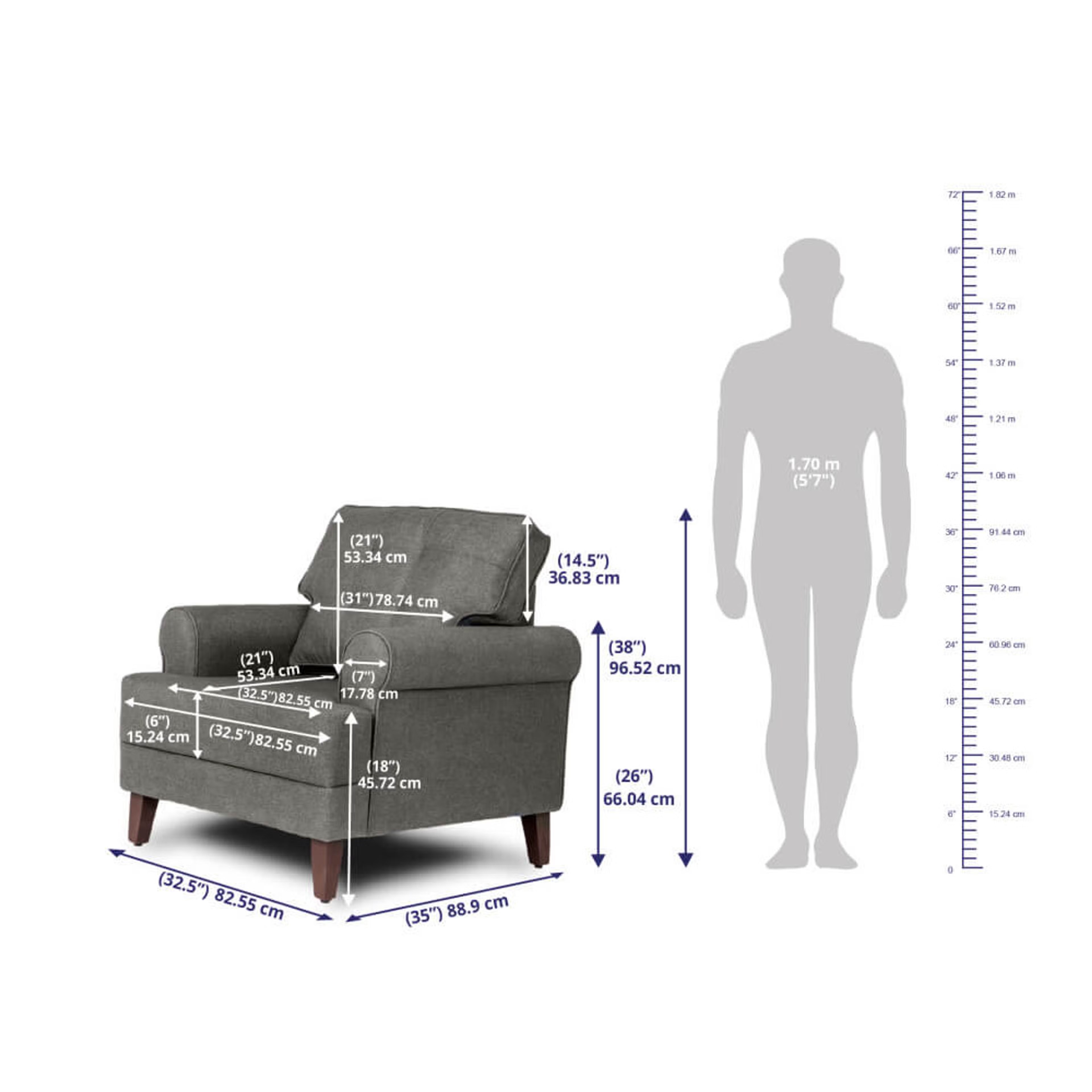 Wakefit Dreamer Sofa Set (2+1+1) Regular, 2 + 1 + 1, Omega Grey 9 Wakefit Dreamer Sofa Set (2+1+1) Regular, 2 + 1 + 1, Omega Grey