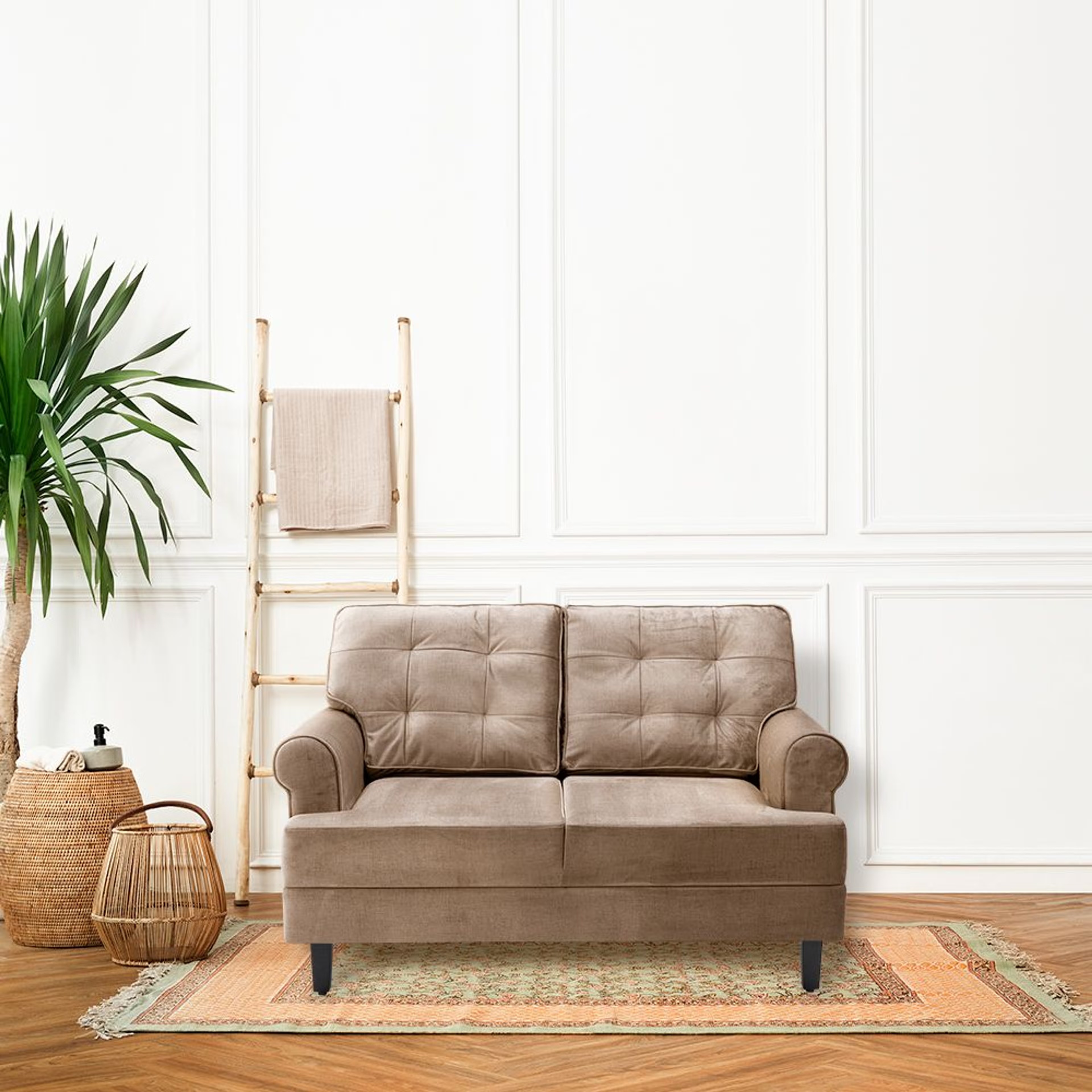 Wakefit Dreamer Plus Sofa - Two Seater Regular, Two Seater, Mocha Brown