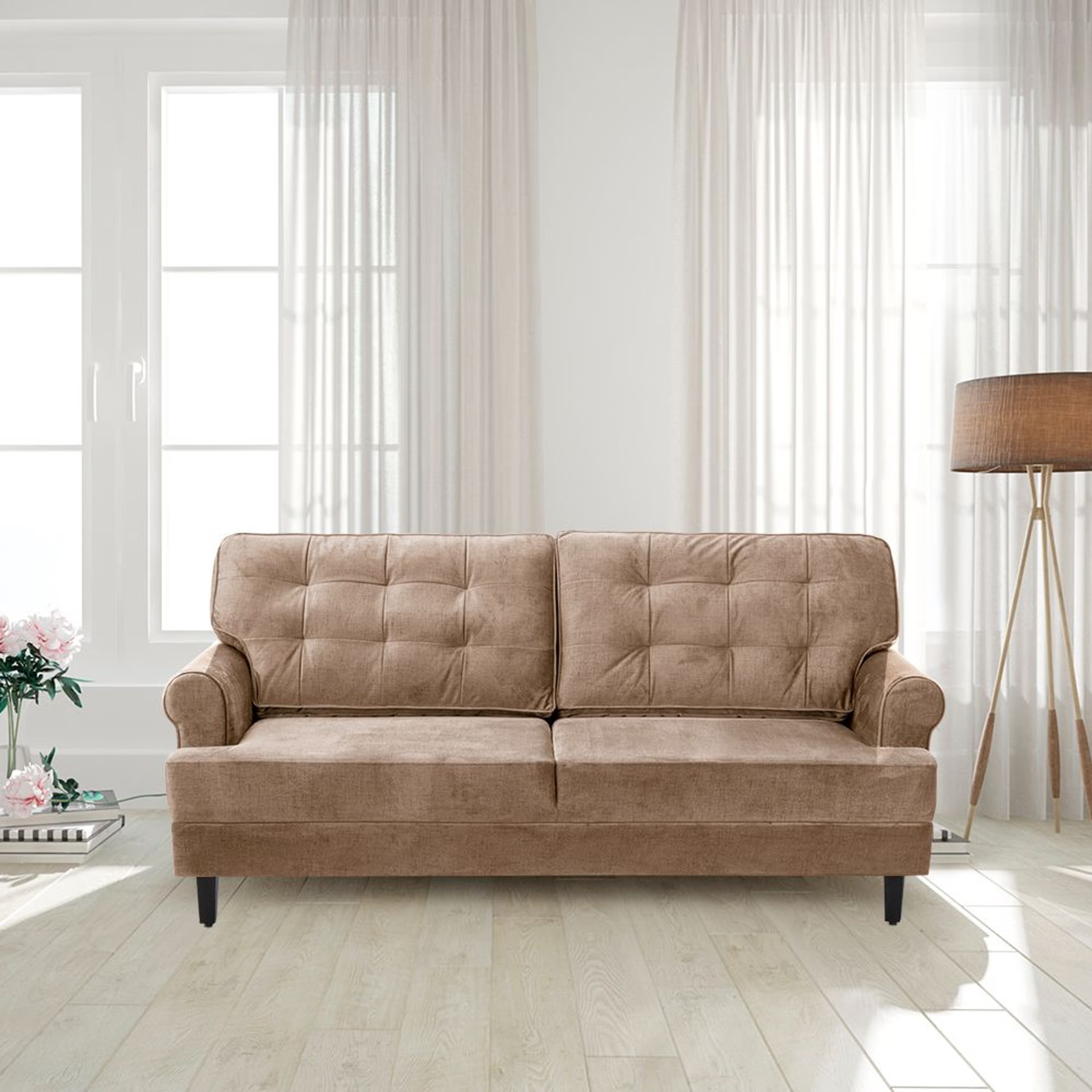 Home 36 Wakefit Dreamer Plus Sofa -Three Seater Regular, Three Seater, Mocha Brown