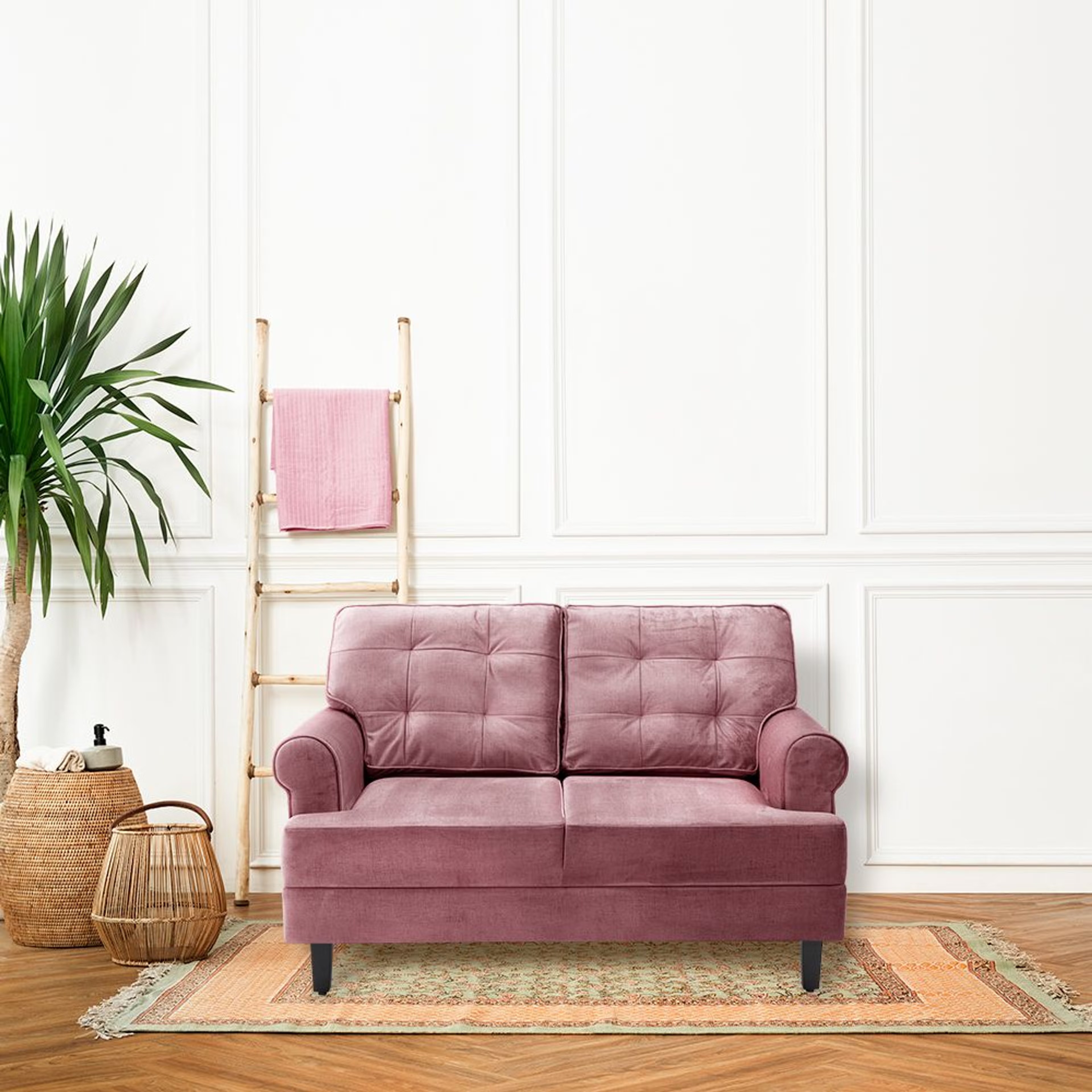 Wakefit Dreamer Plus Sofa - Two Seater Regular, Two Seater, Rose Brown