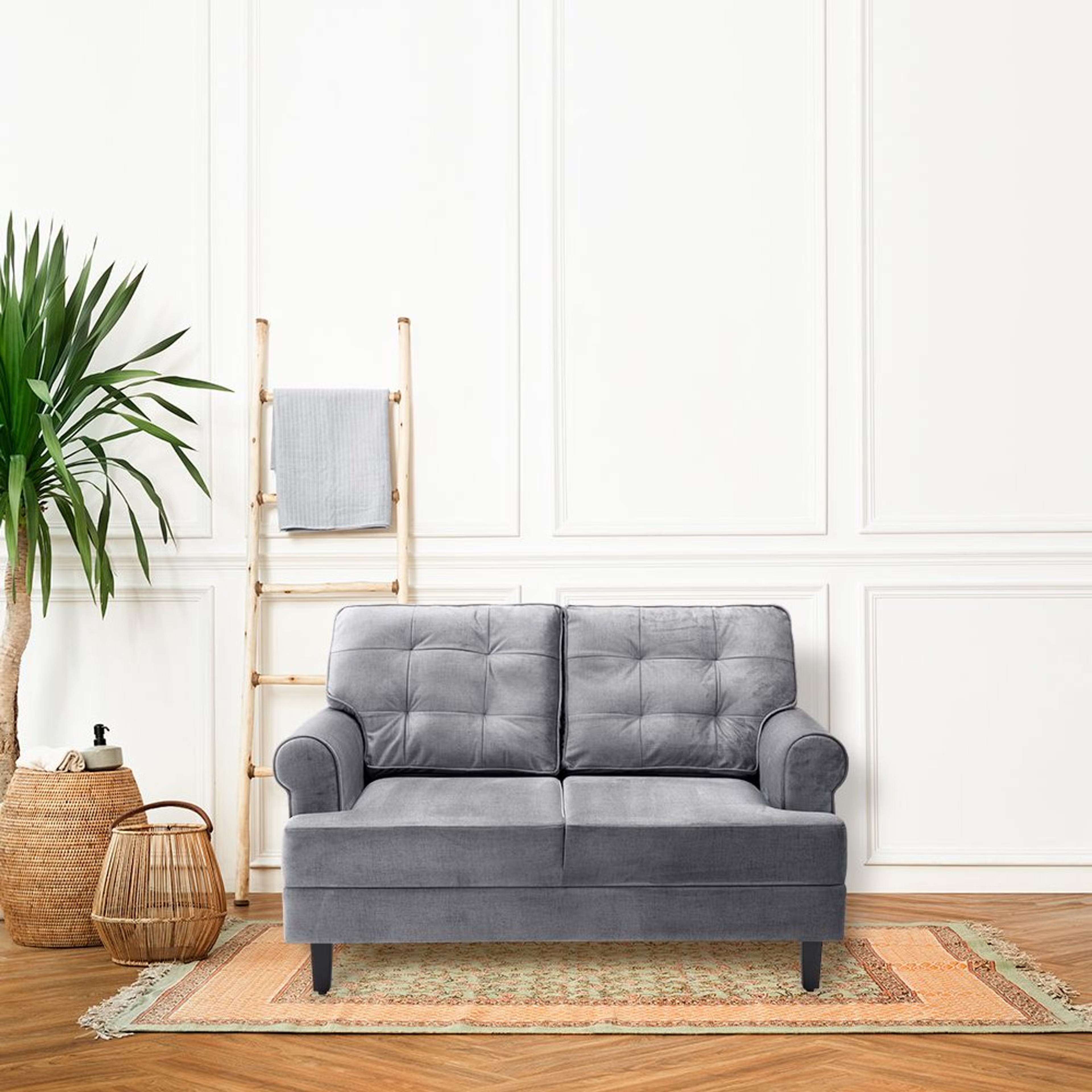 Wakefit Dreamer Plus Sofa - Two Seater Regular, Two Seater, Charcoal Grey