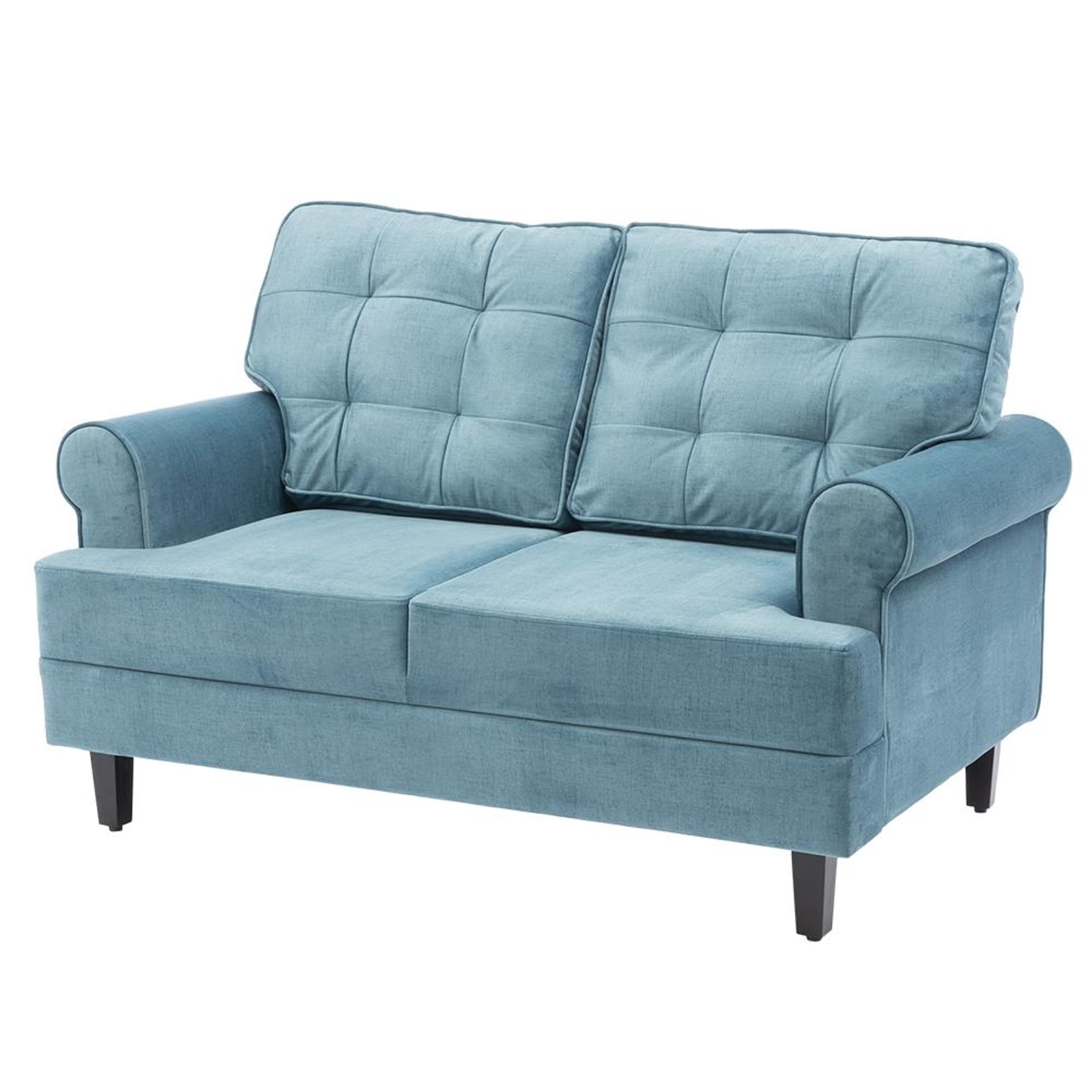 Wakefit Dreamer Plus Sofa - Two Seater Regular, Two Seater, Aqua Blue