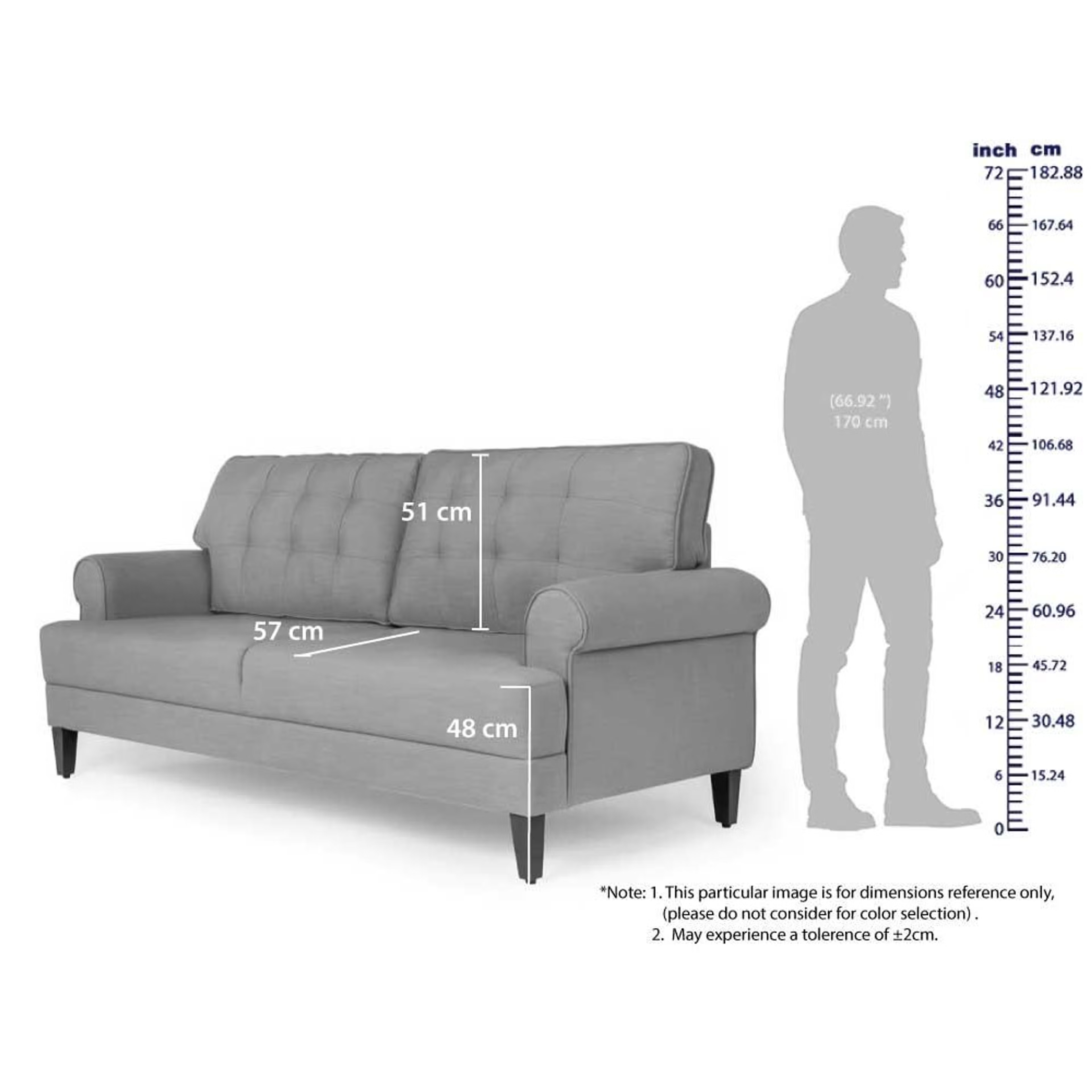 Wakefit Dreamer Plus Sofa -Three Seater Regular, Three Seater, Aqua Blue 8 Wakefit Dreamer Plus Sofa -Three Seater Regular, Three Seater, Aqua Blue