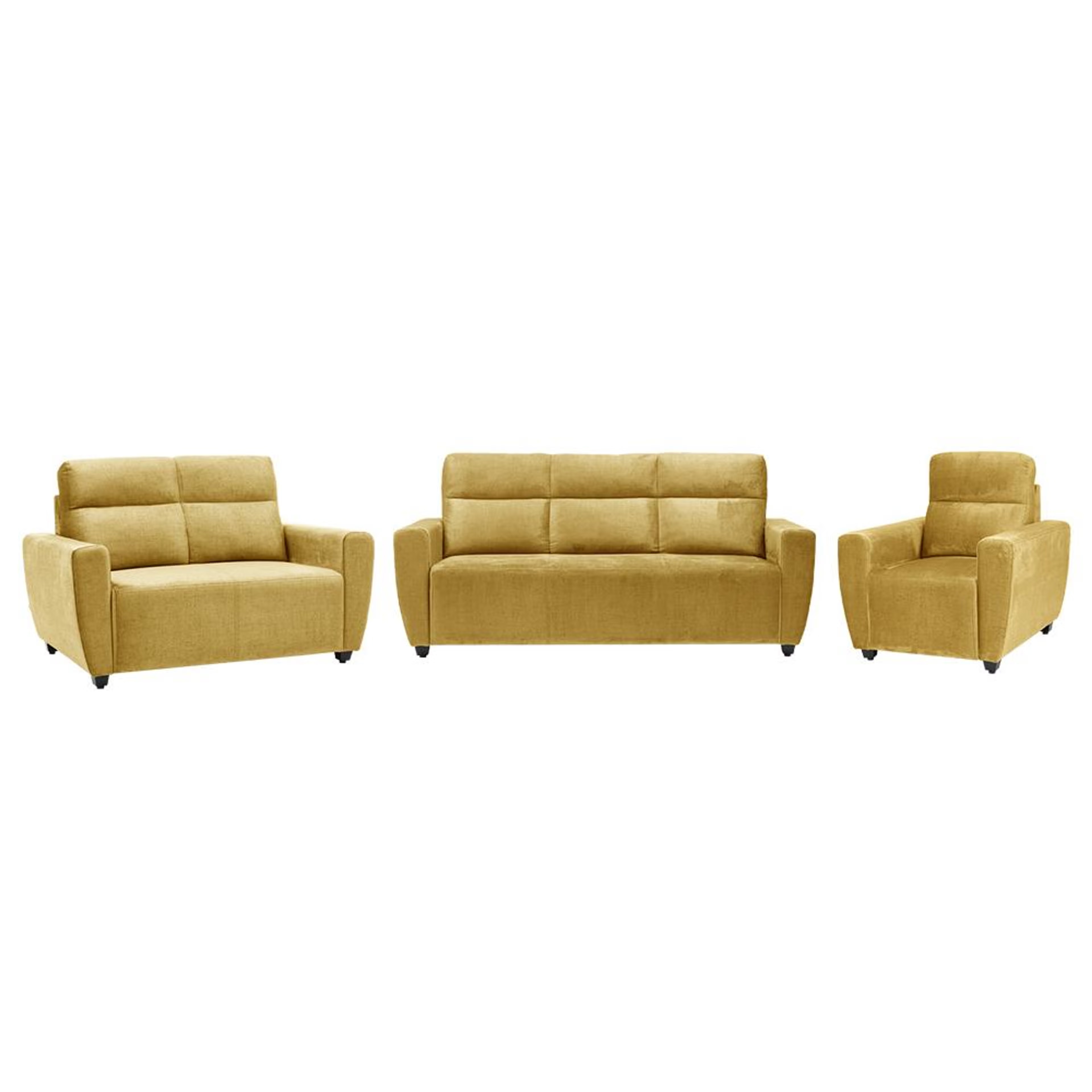 Home 28 Wakefit Belize Plus Sofa Set - (3+2+1) Regular, Set (3+2+1), Yellow