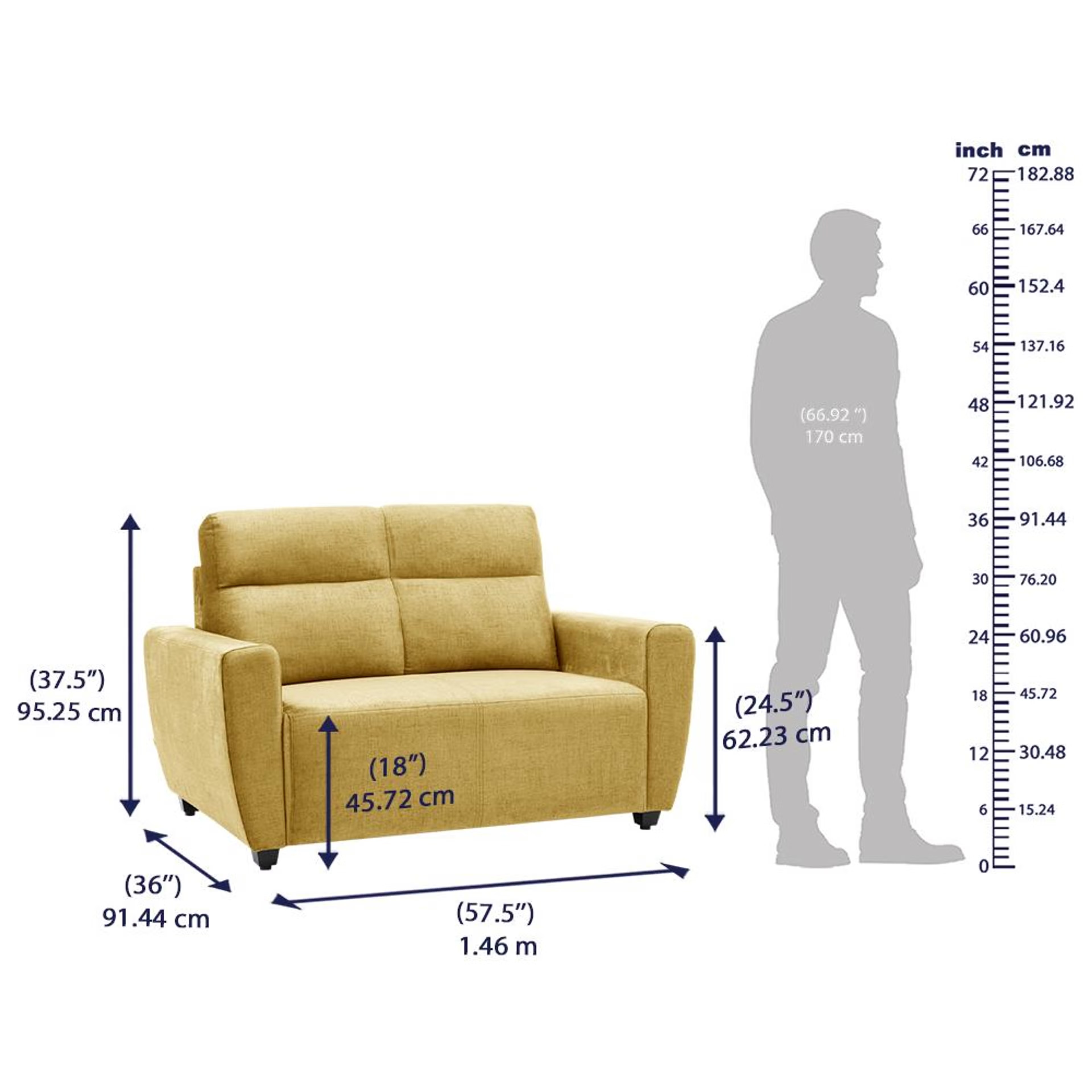 Home 30 Wakefit Belize Plus Sofa Set - (3+2+1) Regular, Set (3+2+1), Yellow