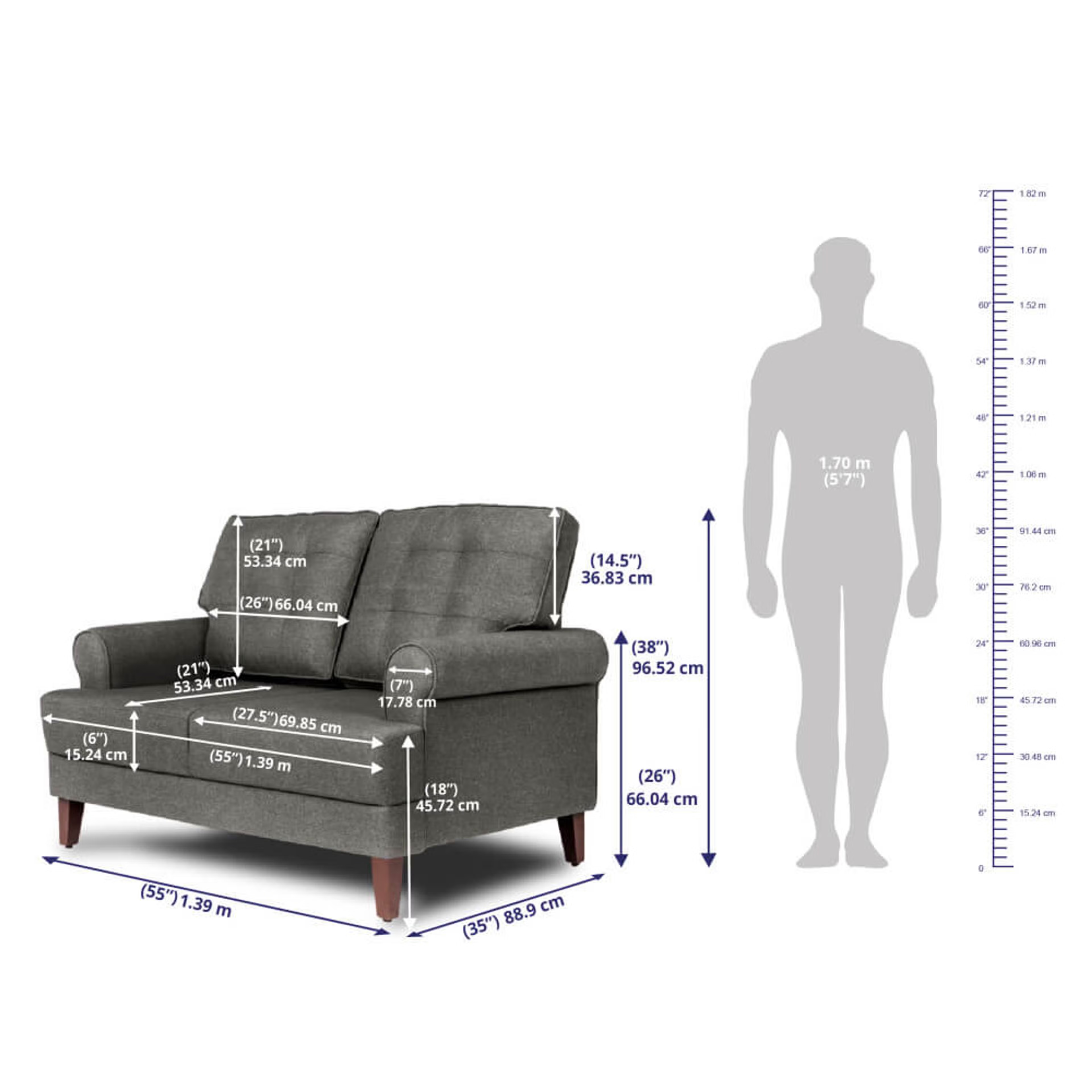 Wakefit Dreamer Sofa Set (3+2+1) Regular, 3 + 2 + 1, Omega Grey 9 Wakefit Dreamer Sofa Set (3+2+1) Regular, 3 + 2 + 1, Omega Grey