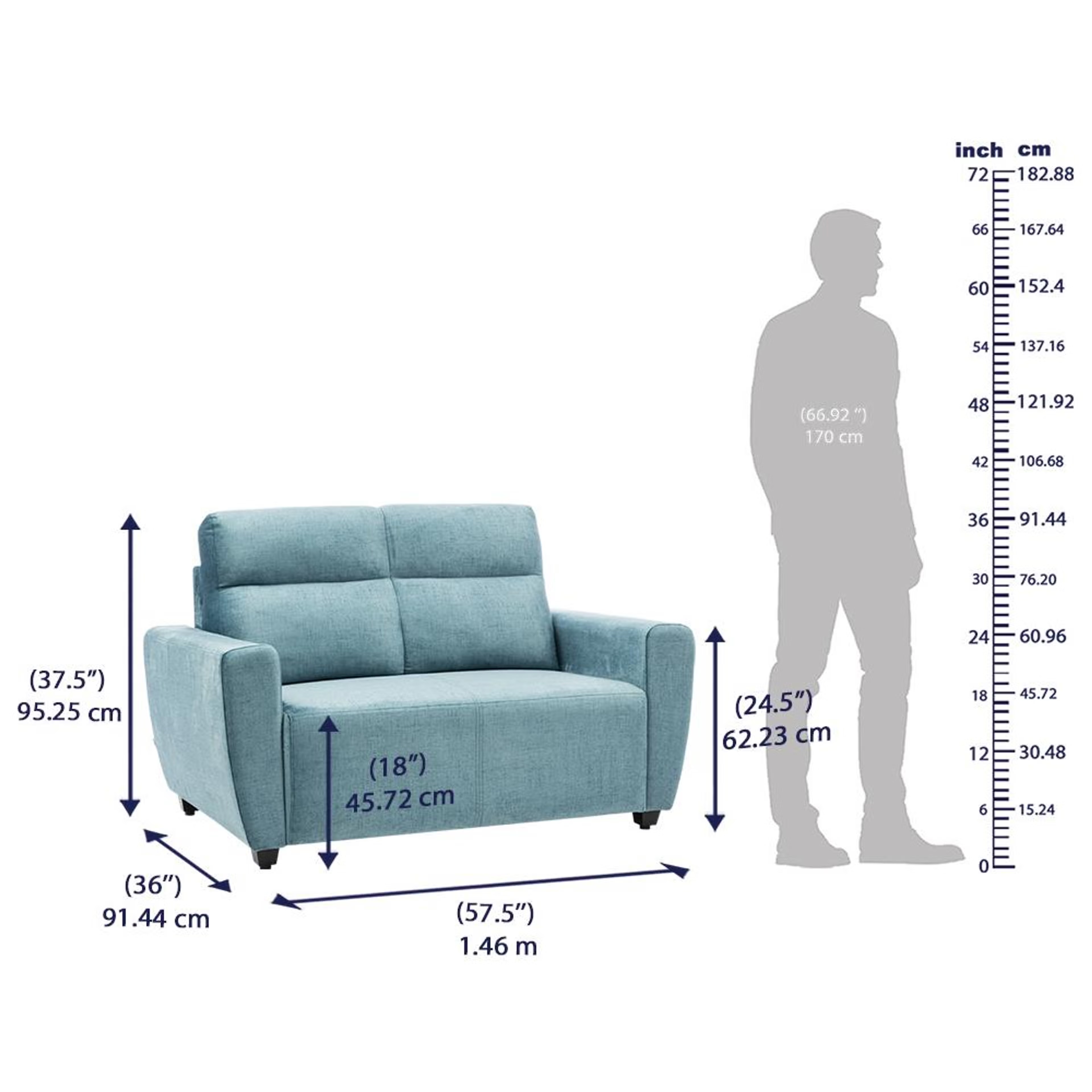Wakefit Belize Plus Sofa Set - (3+2) Regular, Set (3+2), Aqua Blue 9 Wakefit Belize Plus Sofa Set - (3+2) Regular, Set (3+2), Aqua Blue