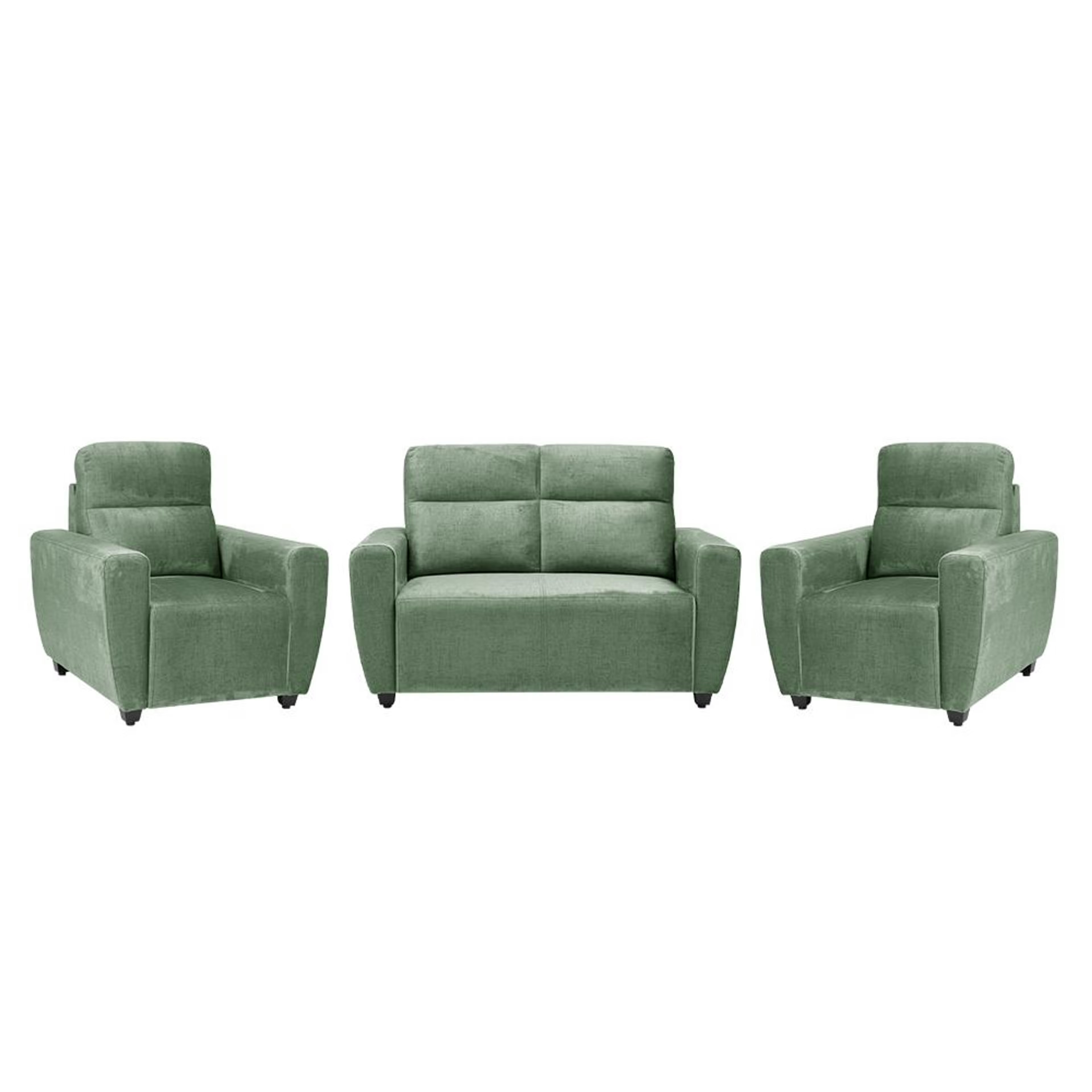 Wakefit Belize Plus Sofa Set - (2+1+1) Regular, Set (2+1+1), Green