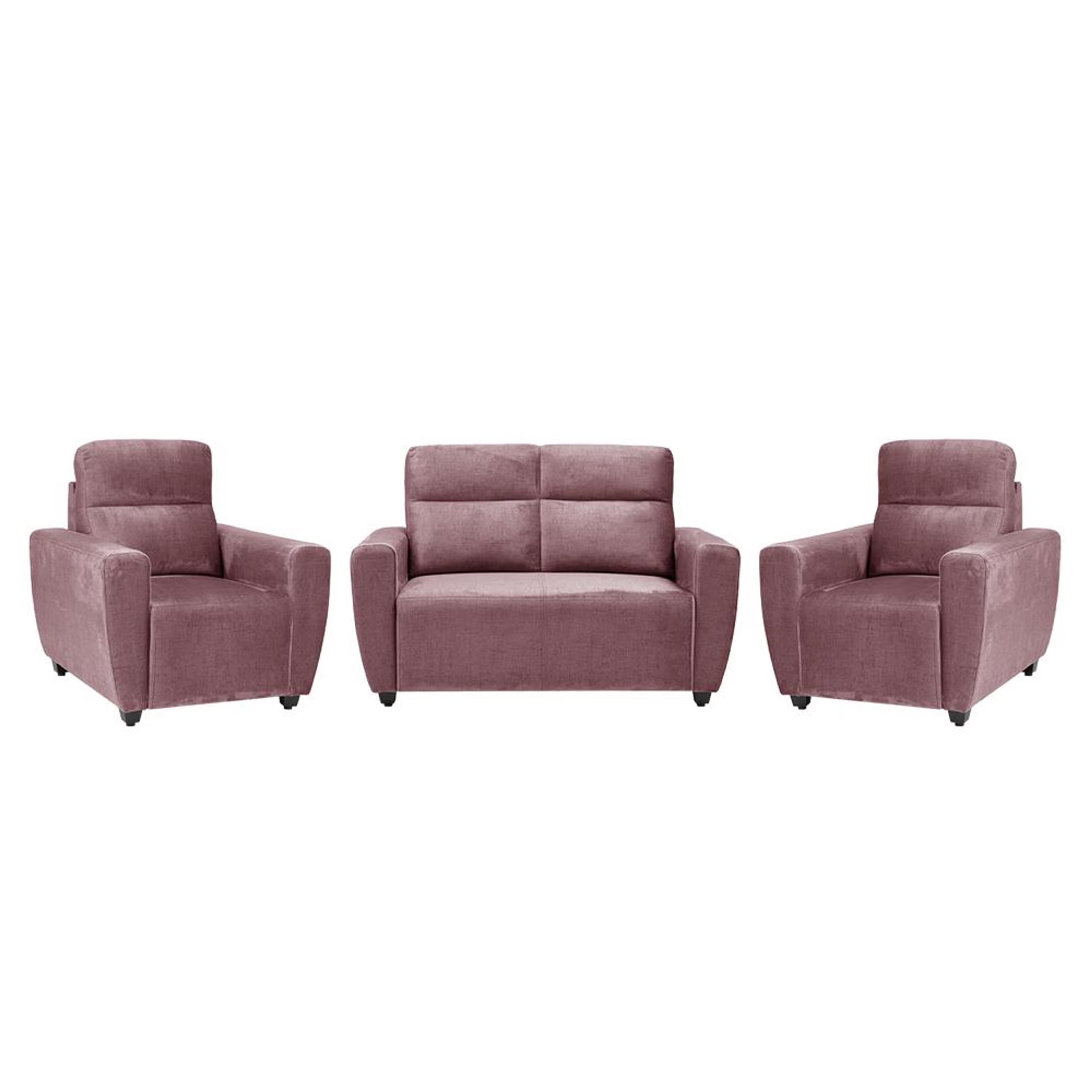 Wakefit Belize Plus Sofa Set - (2+1+1) Regular, Set (2+1+1), Rose Brown