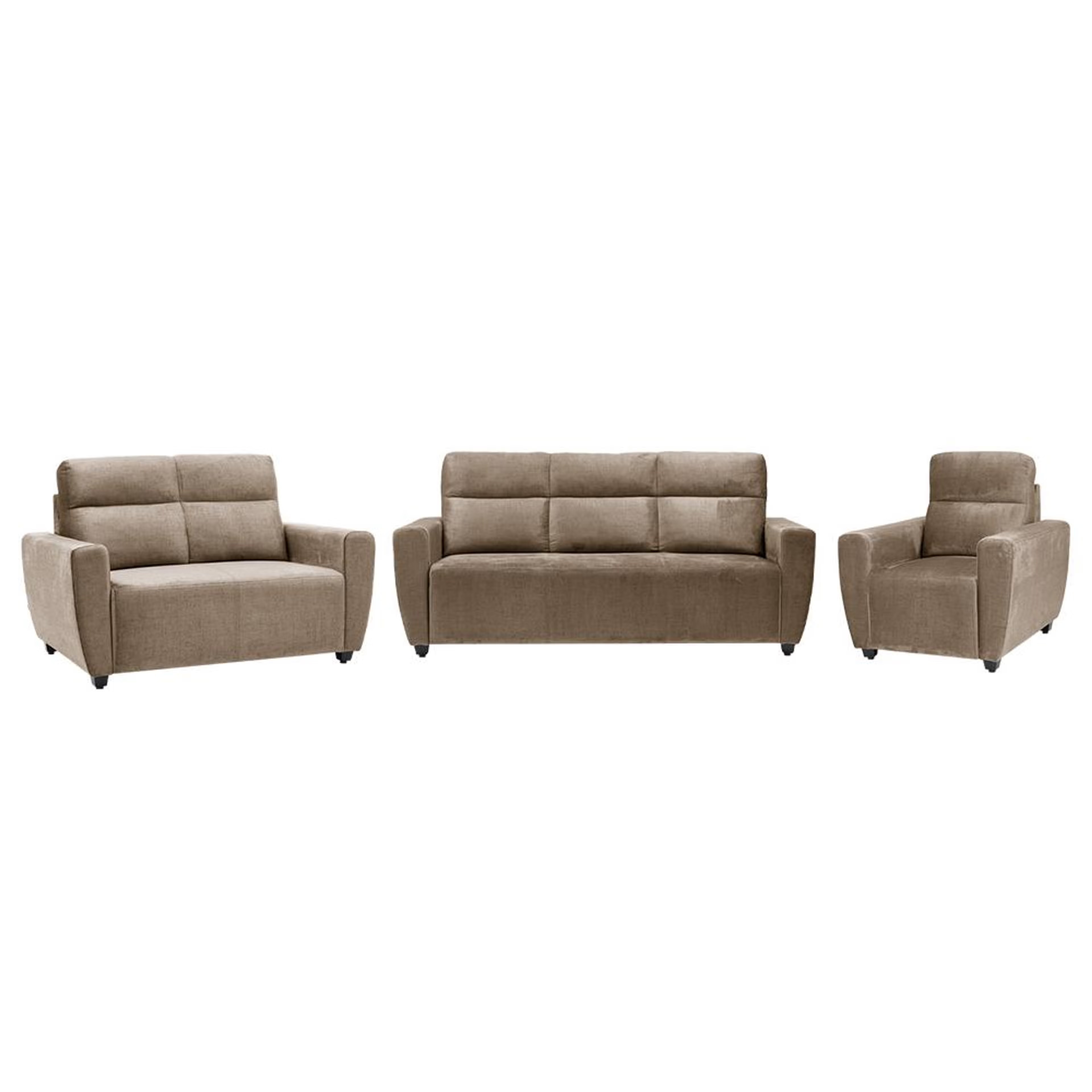 Wakefit Belize Plus Sofa Set - (3+2+1) Regular, Set (3+2+1), Mocha Brown