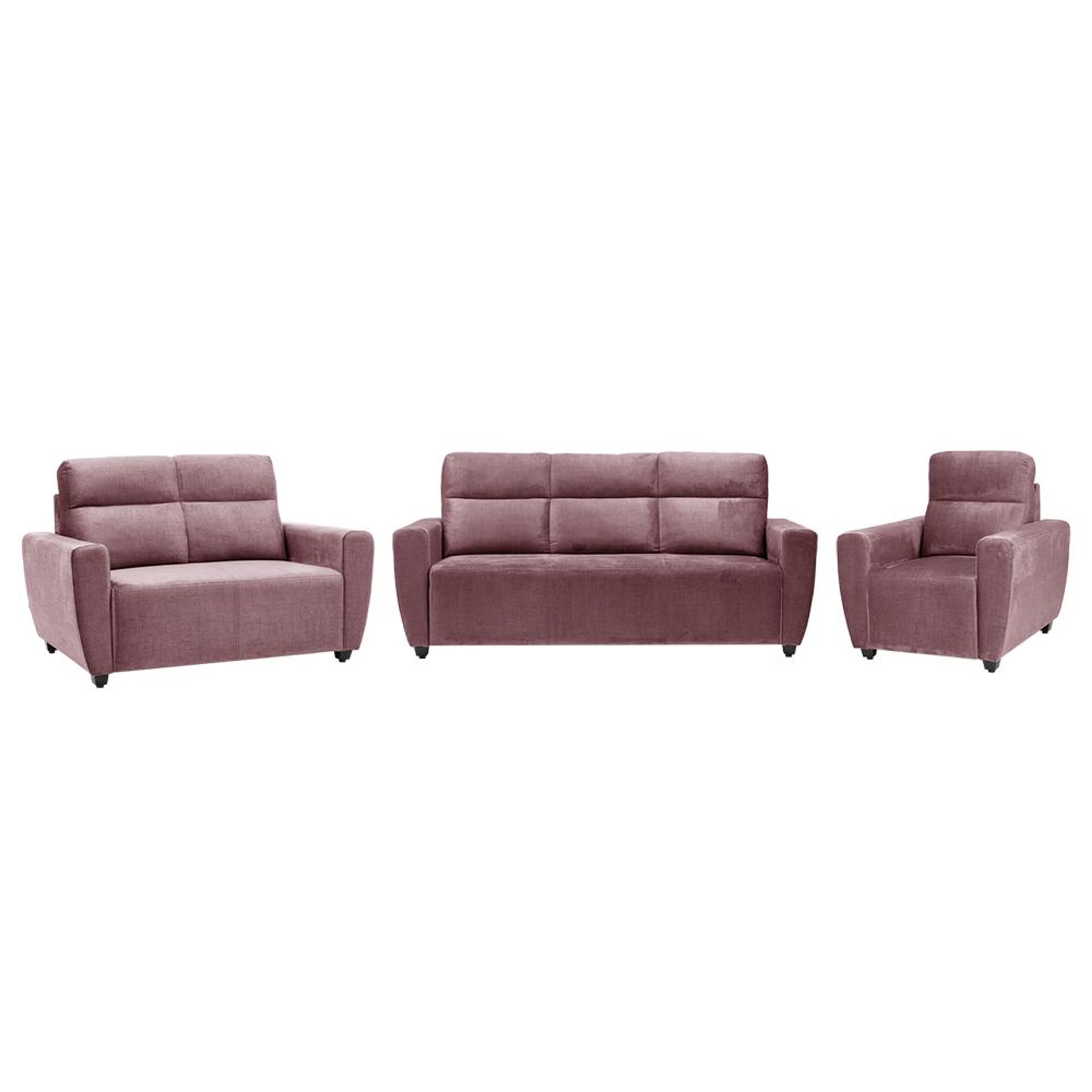 Wakefit Belize Plus Sofa Set - (3+2+1) Regular, Set (3+2+1), Rose Brown
