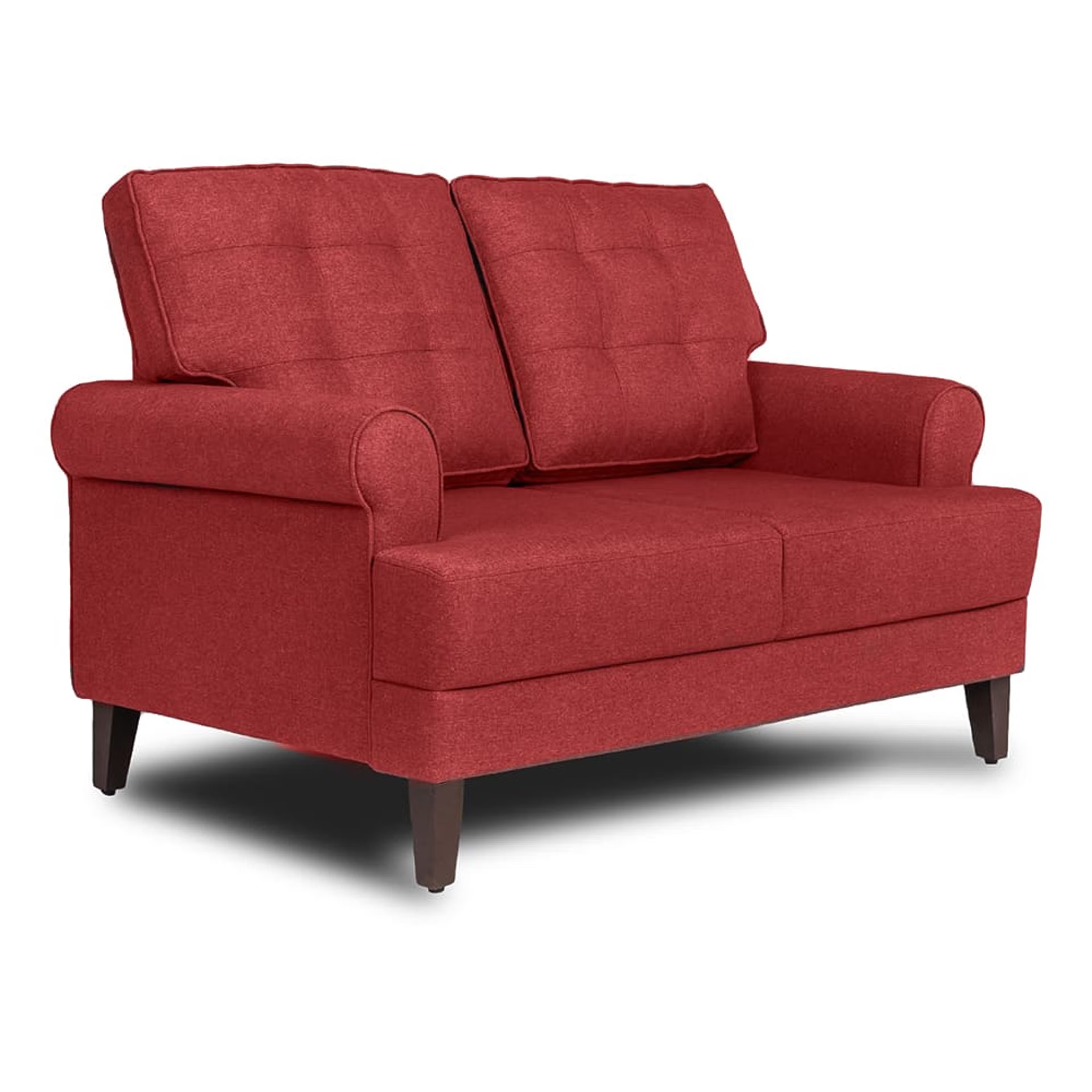 Home 43 Wakefit Dreamer Sofa Set (2+1+1) Regular, 2 + 1 + 1, Omega Red