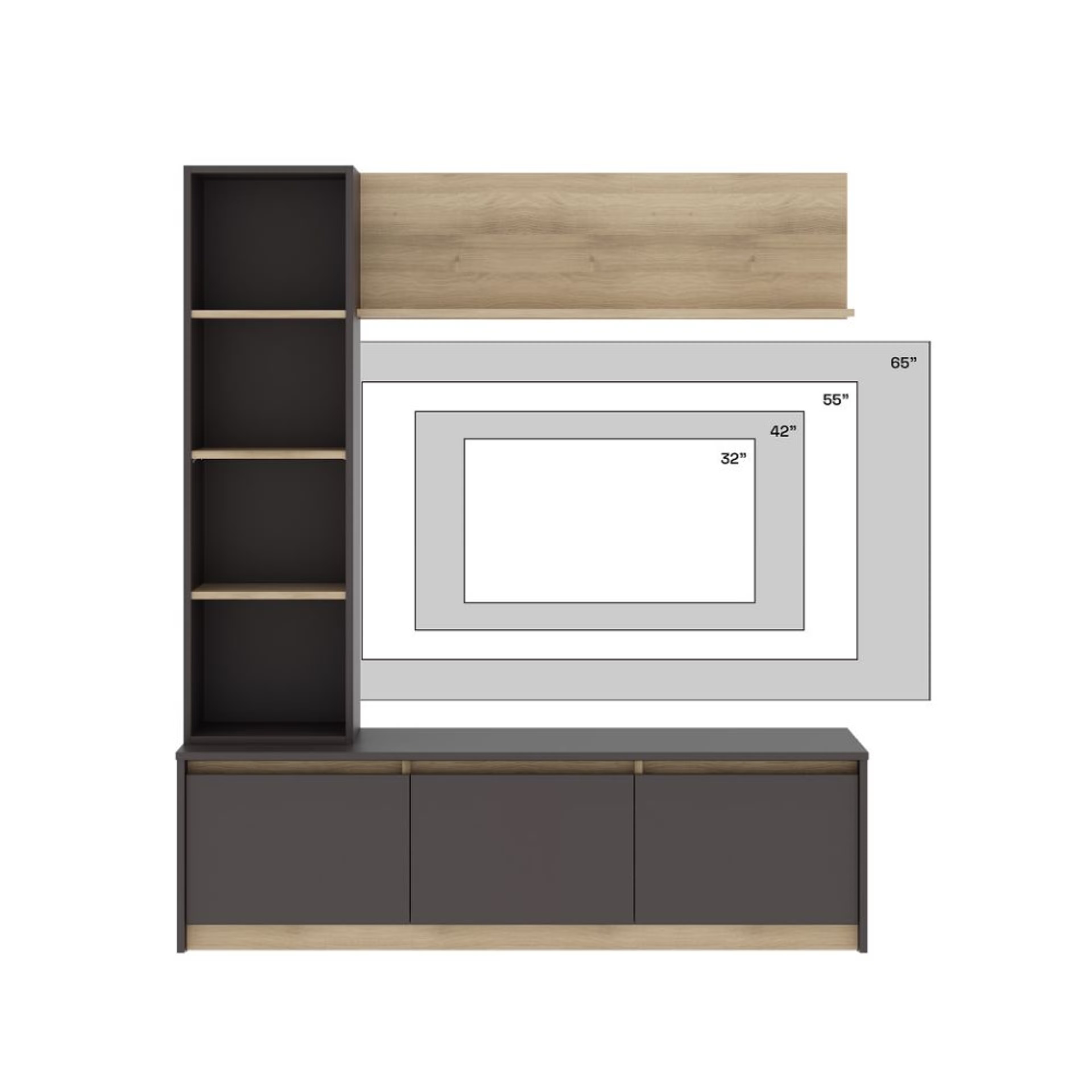 Wakefit Skifer Engineering Wood TV Unit 6 Wakefit Skifer Engineering Wood TV Unit