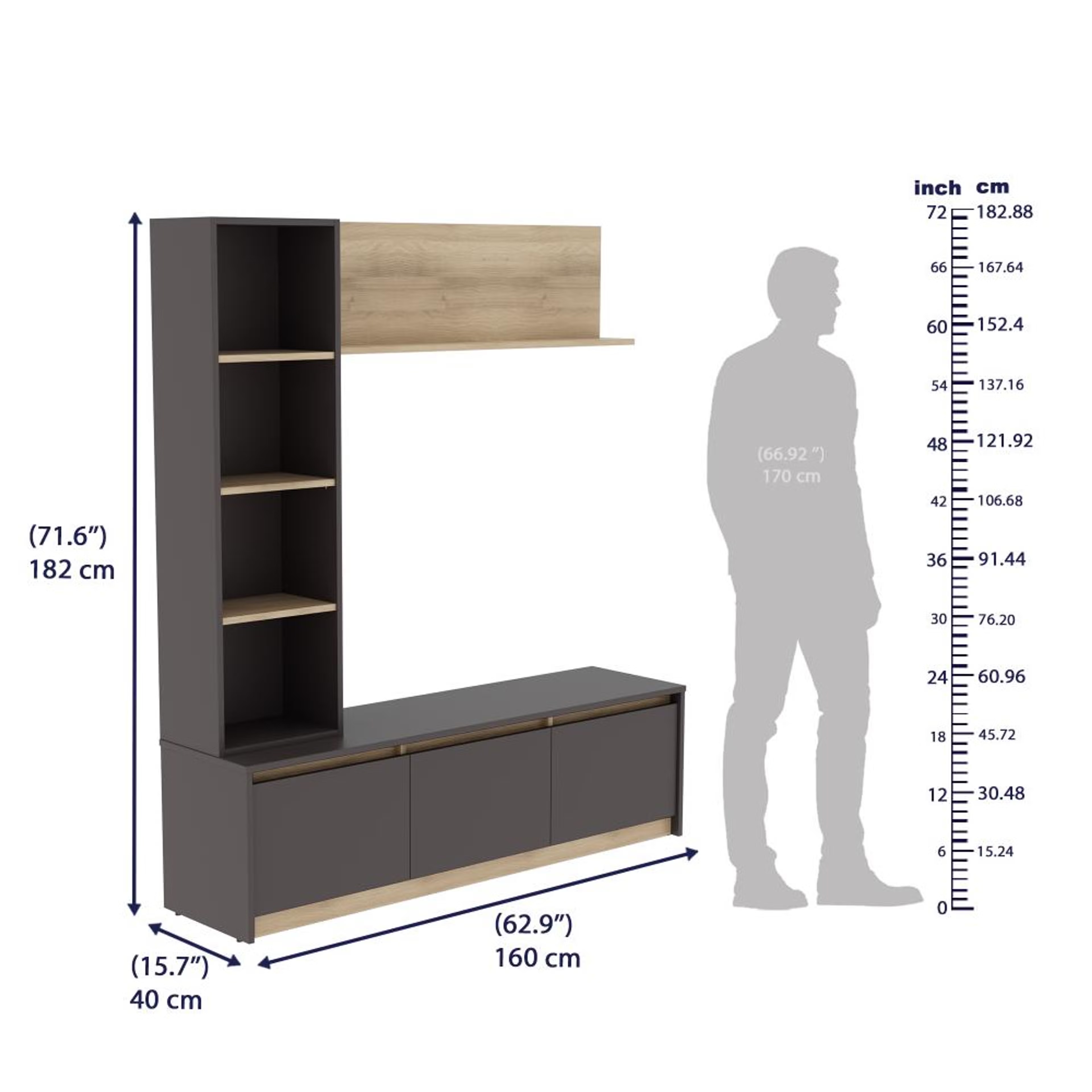 Wakefit Skifer Engineering Wood TV Unit 8 Wakefit Skifer Engineering Wood TV Unit