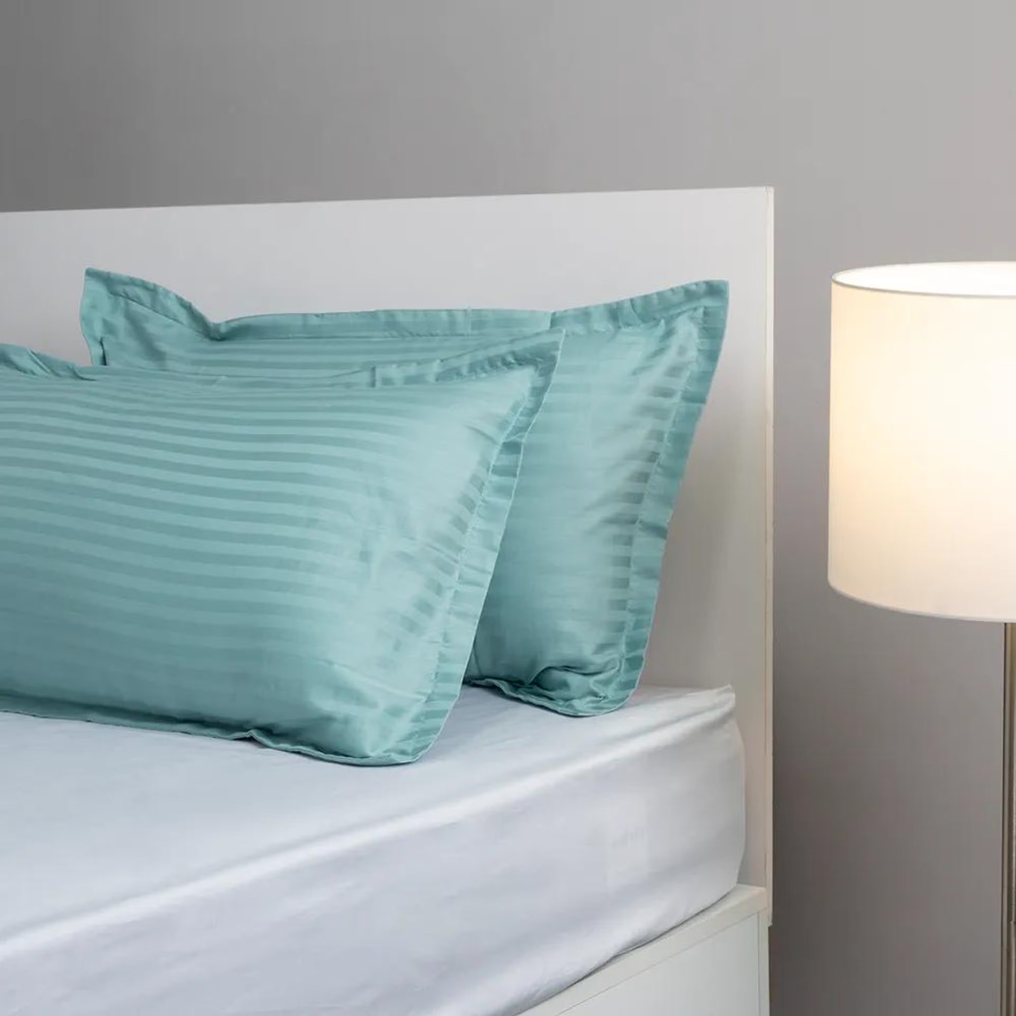 Home 33 100% Cotton Pillow Cover | Standard Size 27x18 Inch | Set Of 2 | 215 TC | Aquifer Standard, Set of 2, Cotton, Aquifer