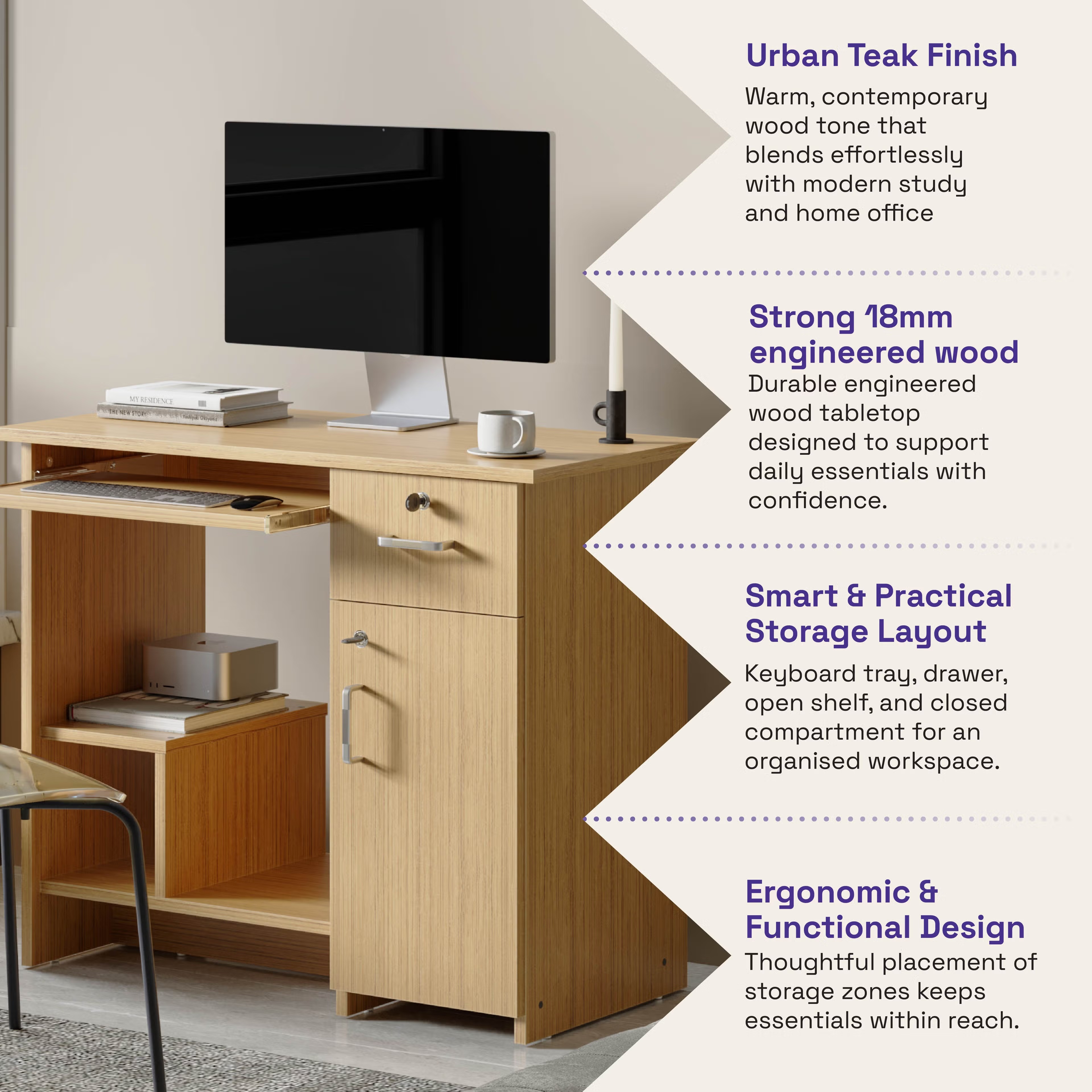 Wakefit Alcor Study Table