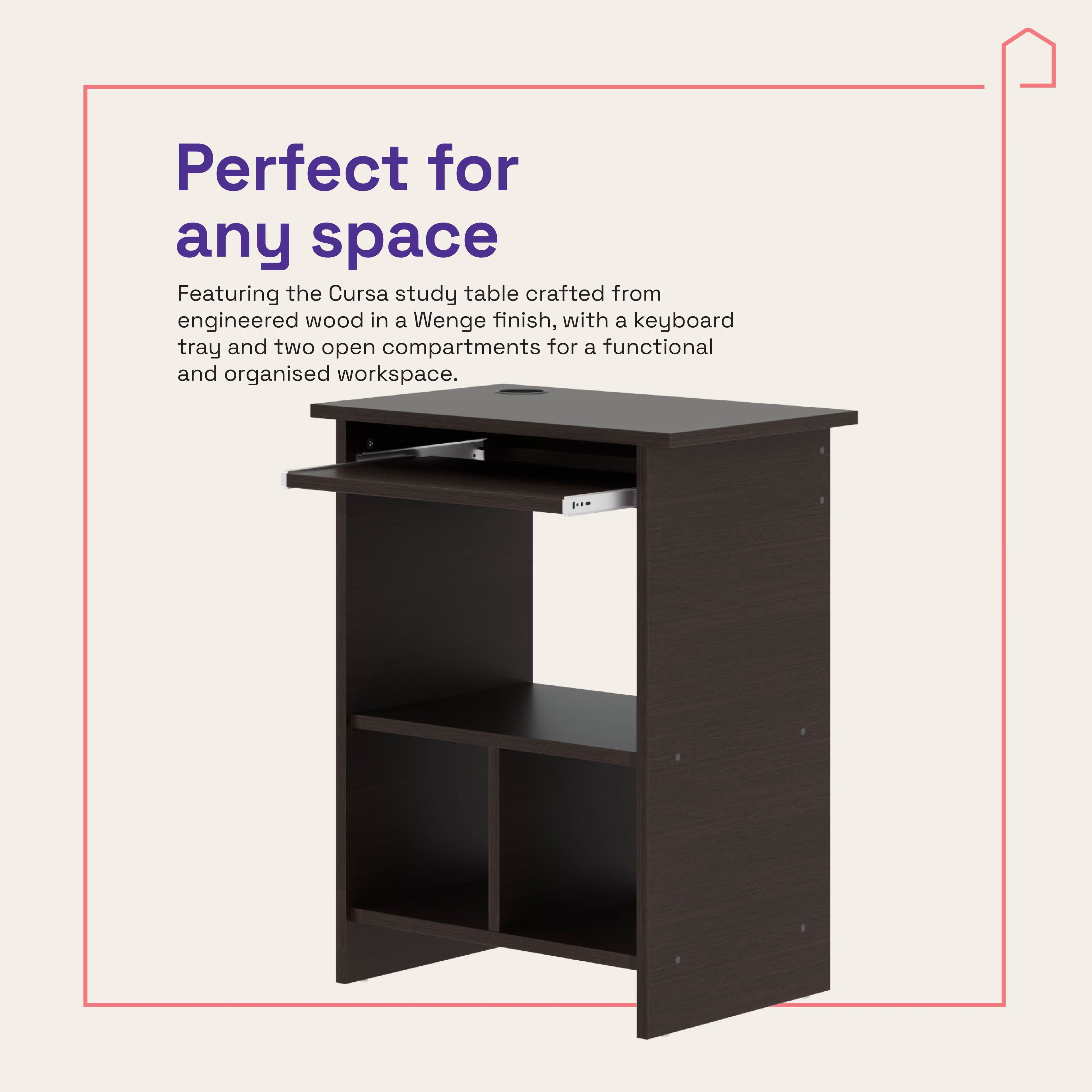 Wakefit Cursa Study Table Wenge 4 Wakefit Cursa Study Table Wenge