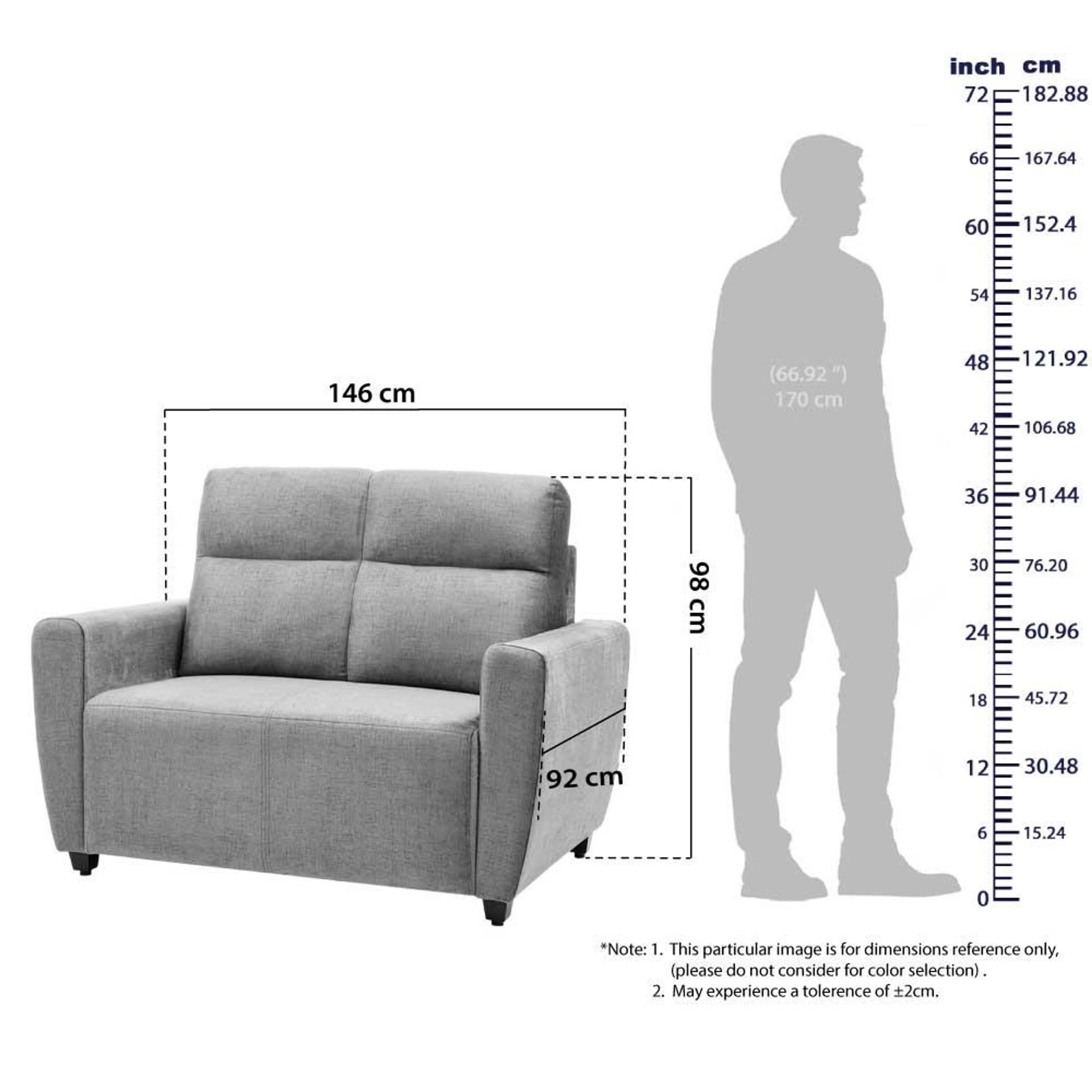 Wakefit Belize Plus Sofa - Two Seater Regular, Two Seater, Taupe 6 Wakefit Belize Plus Sofa - Two Seater Regular, Two Seater, Taupe