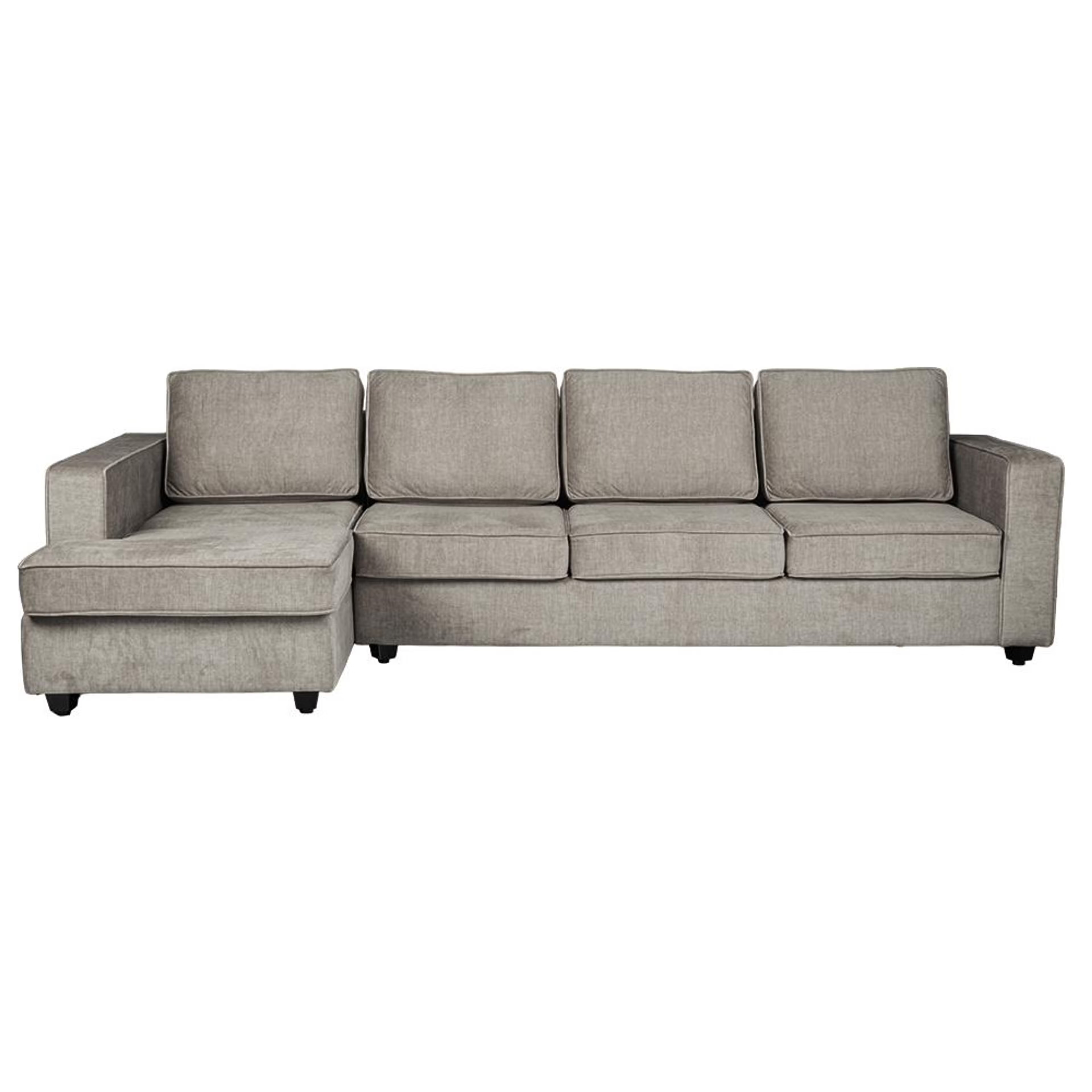 Wakefit Napper Plus L Shape Sofa Set (3 Seater + Left Aligned Chaise with Ottoman) Sectional, Set (3 Seater + Left Aligned Chaise with Ottoman), Taupe